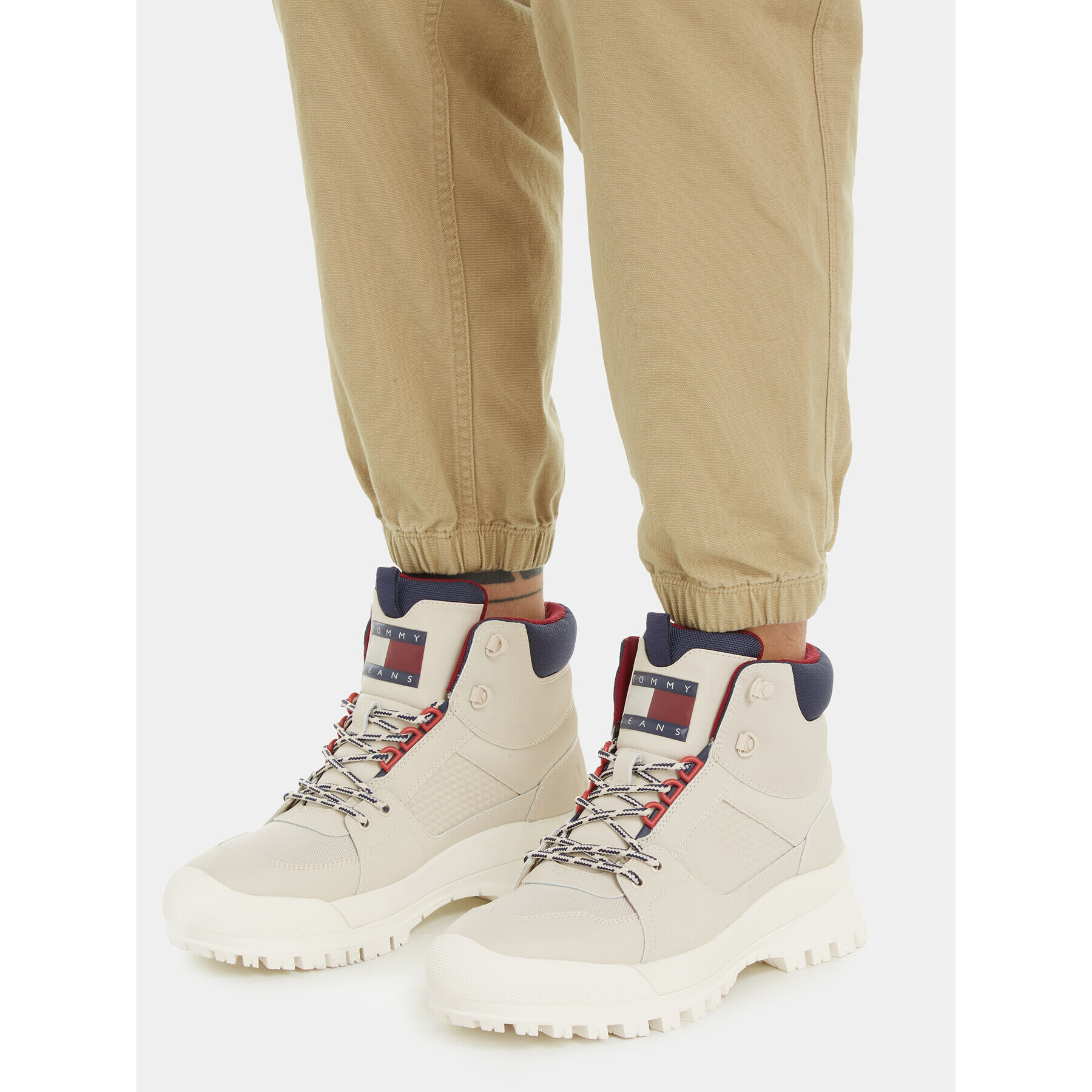 Tommy Jeans Pohodni čevlji Tjm Urbans Boot Mid EM0EM01339 Roza - Pepit.si