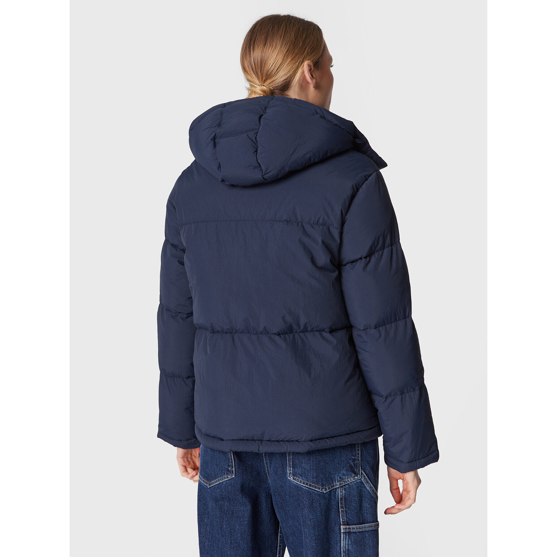 Tommy Jeans Puhovka A-Line Fashion DW0DW14307 Mornarsko modra Oversize - Pepit.si