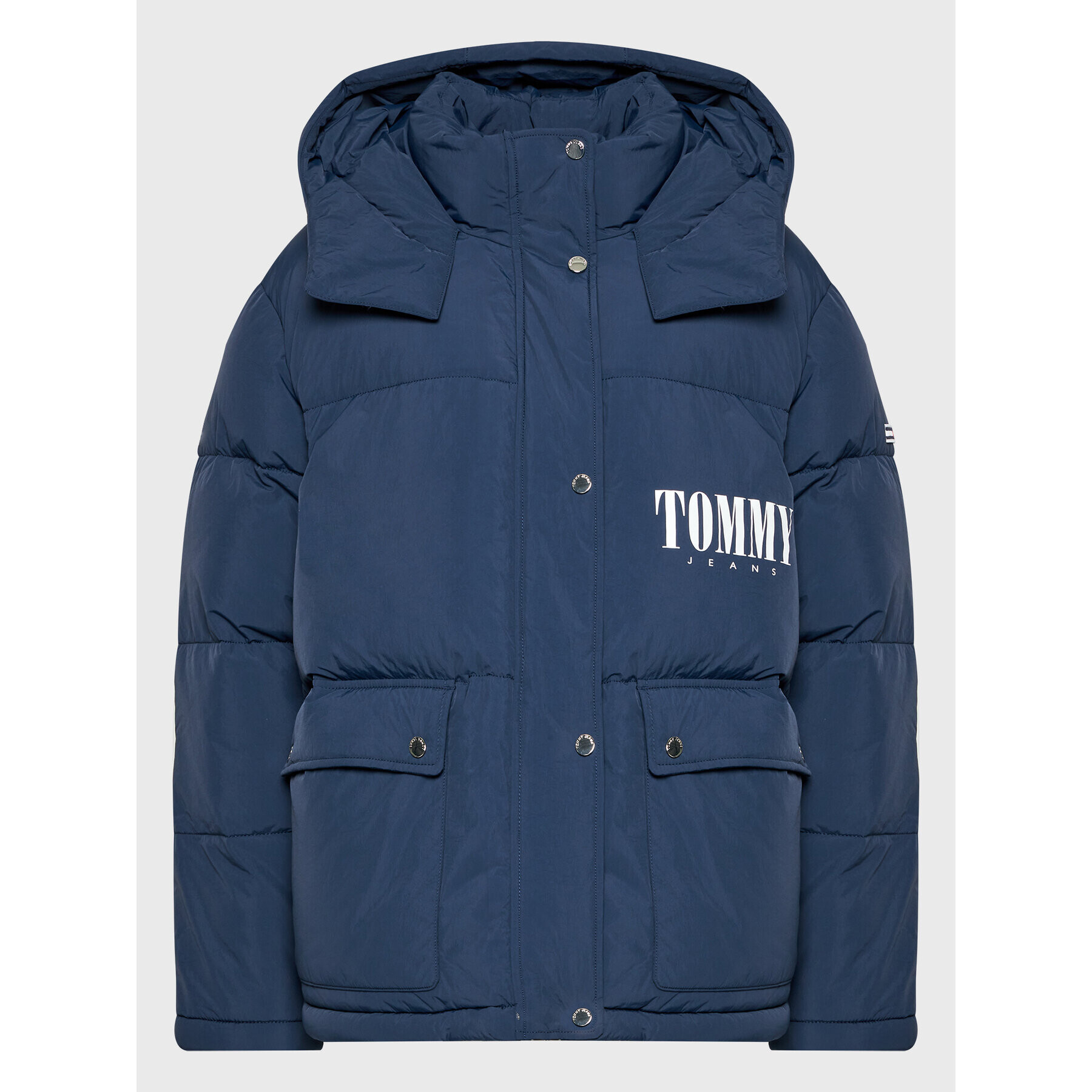 Tommy Jeans Puhovka A-Line Fashion DW0DW14307 Mornarsko modra Oversize - Pepit.si