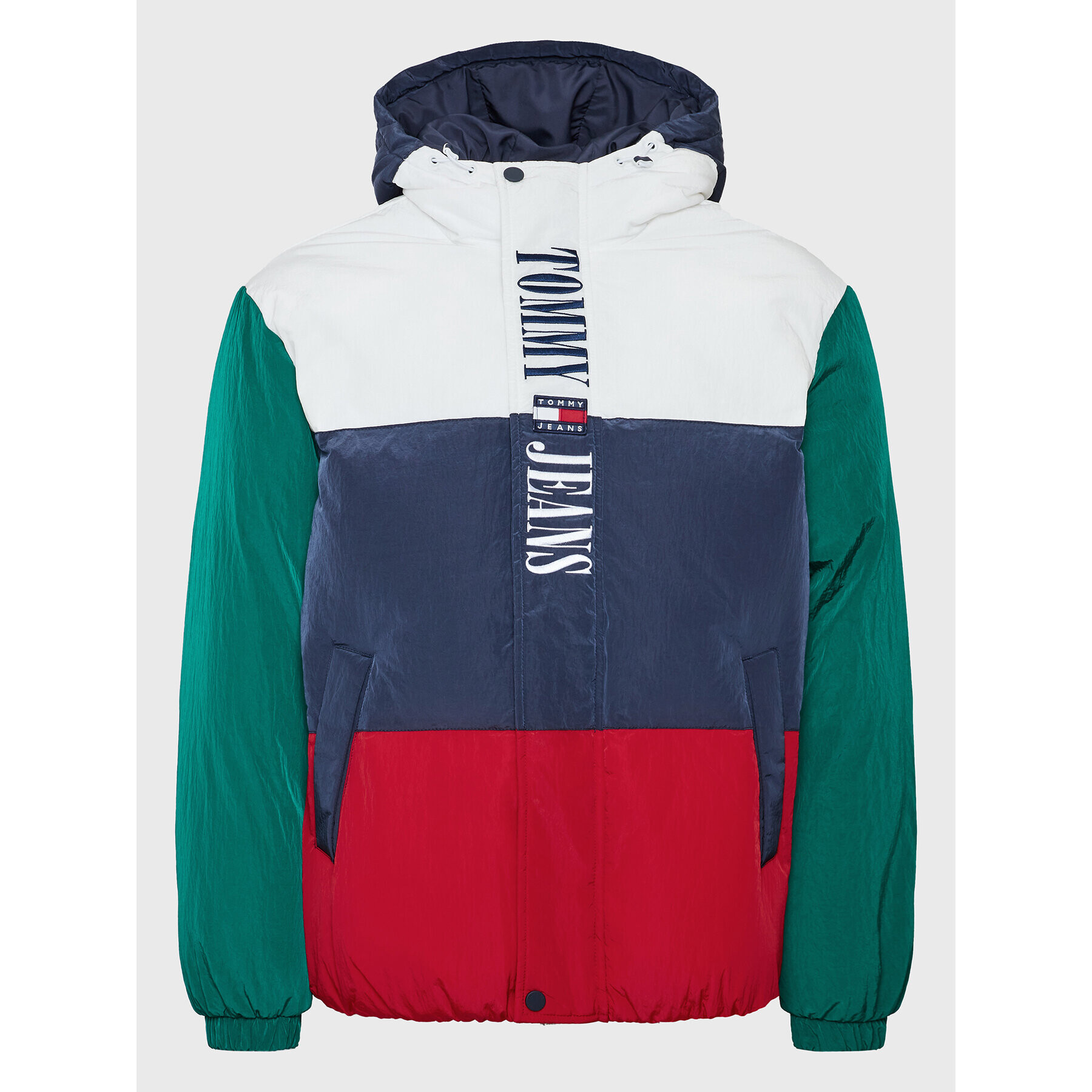 Tommy Jeans Puhovka Archive Colorblock DM0DM14457 Pisana Oversize - Pepit.si