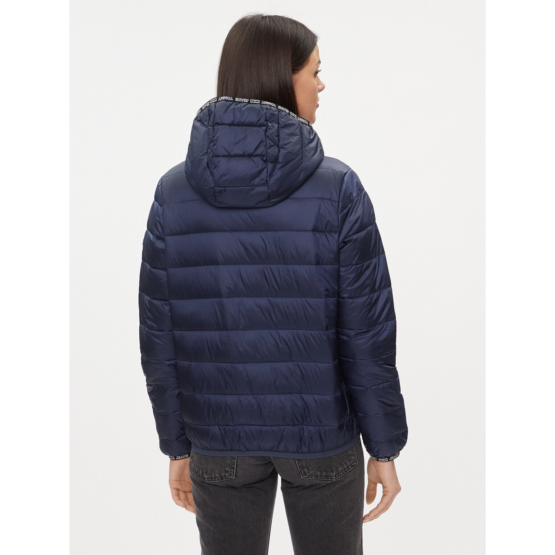 Tommy Jeans Puhovka Quilted DW0DW09350 Mornarsko modra Regular Fit - Pepit.si