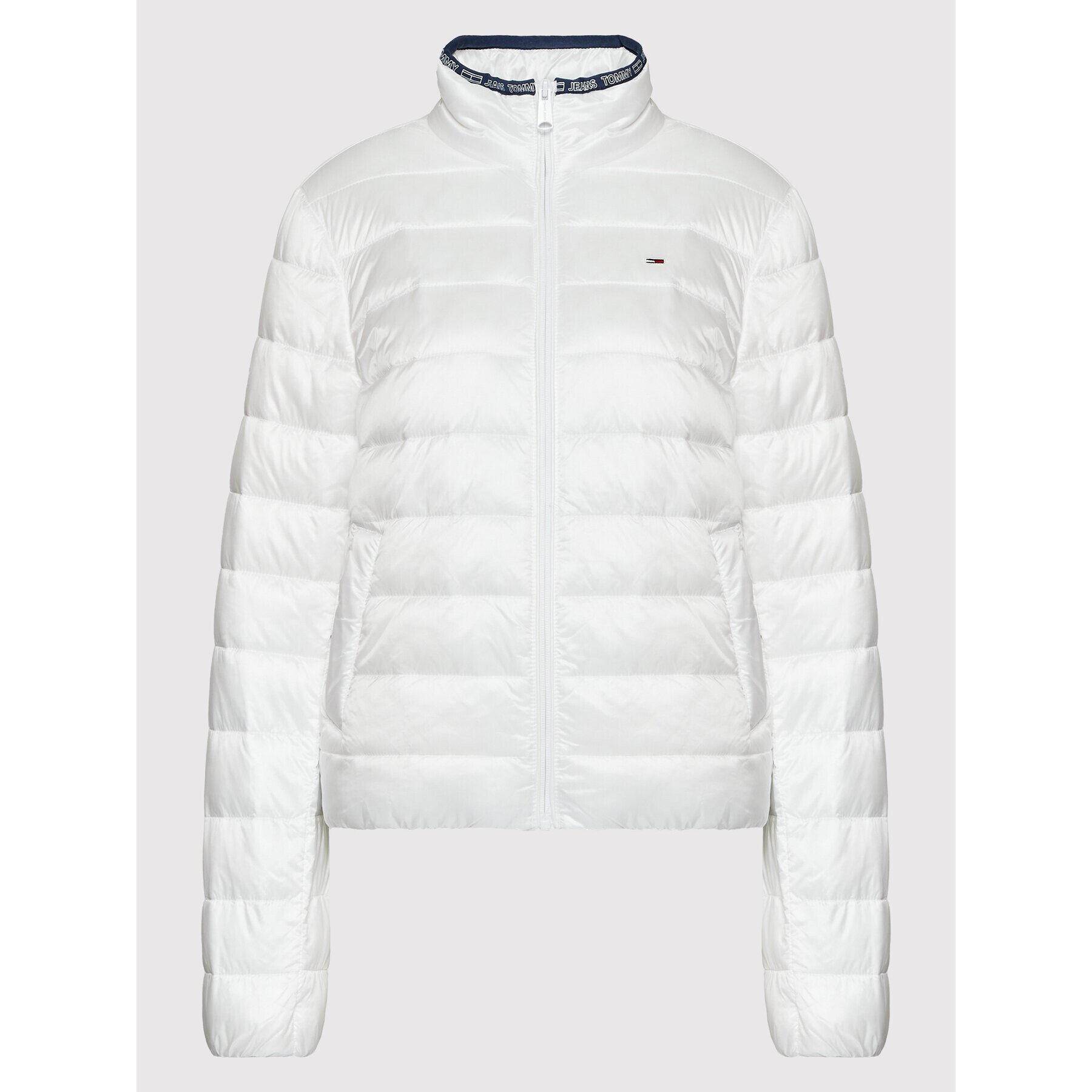 Tommy Jeans Puhovka Quilted DW0DW12930 Bela Regular Fit - Pepit.si