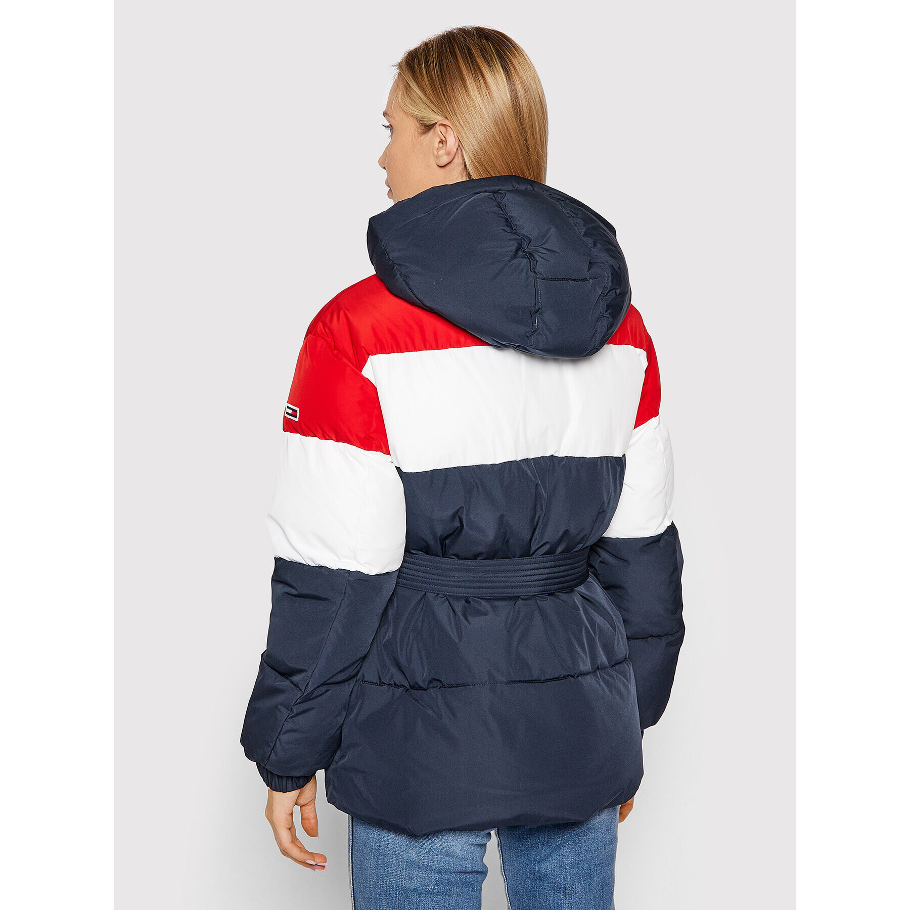 Tommy Jeans Puhovka Tjw Belsted Colorblock DW0DW11097 Mornarsko modra Regular Fit - Pepit.si