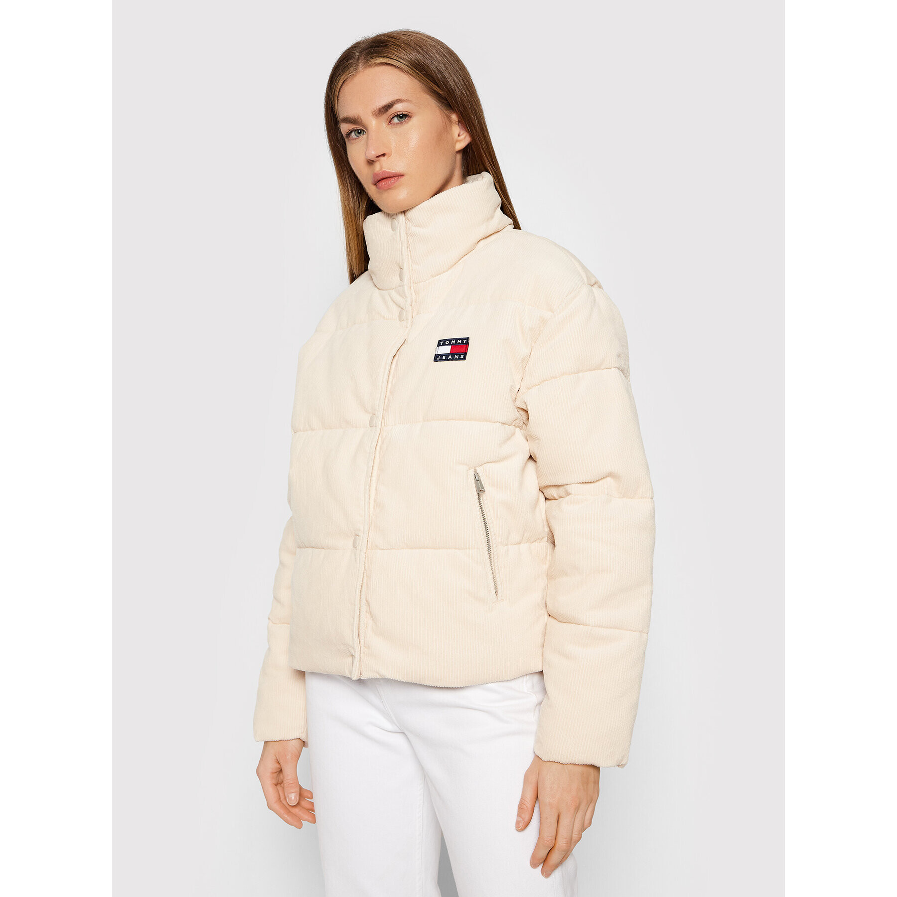 Tommy Jeans Puhovka Tjw Cord DW0DW11364 Bež Regular Fit - Pepit.si