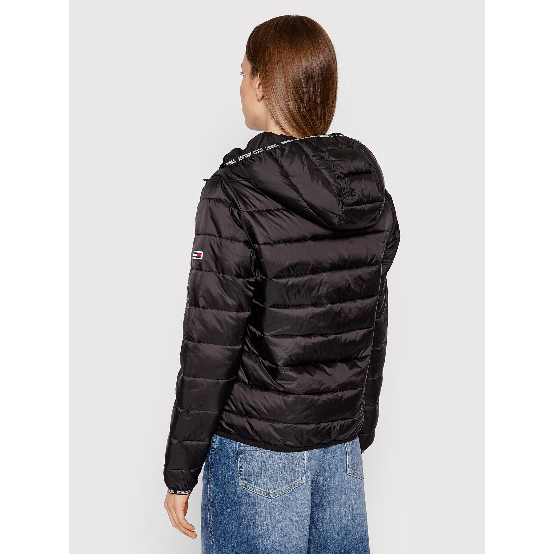 Tommy Jeans Puhovka Tjw Quilted Tape DW0DW09350 Črna Regular Fit - Pepit.si