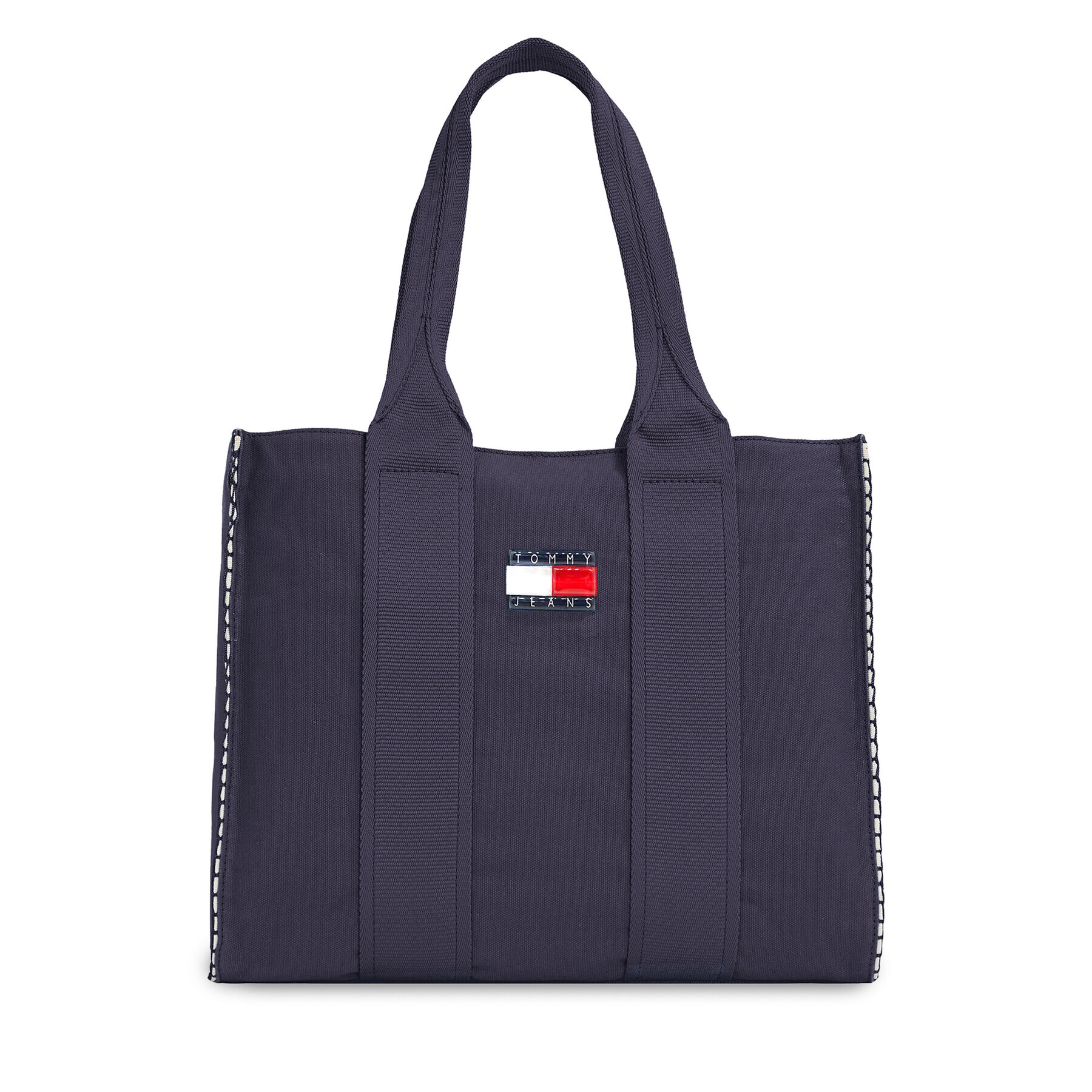 Tommy Jeans Ročna torba Tjm Summer Vacation Tote Denim AW0AW14969 Mornarsko modra - Pepit.si