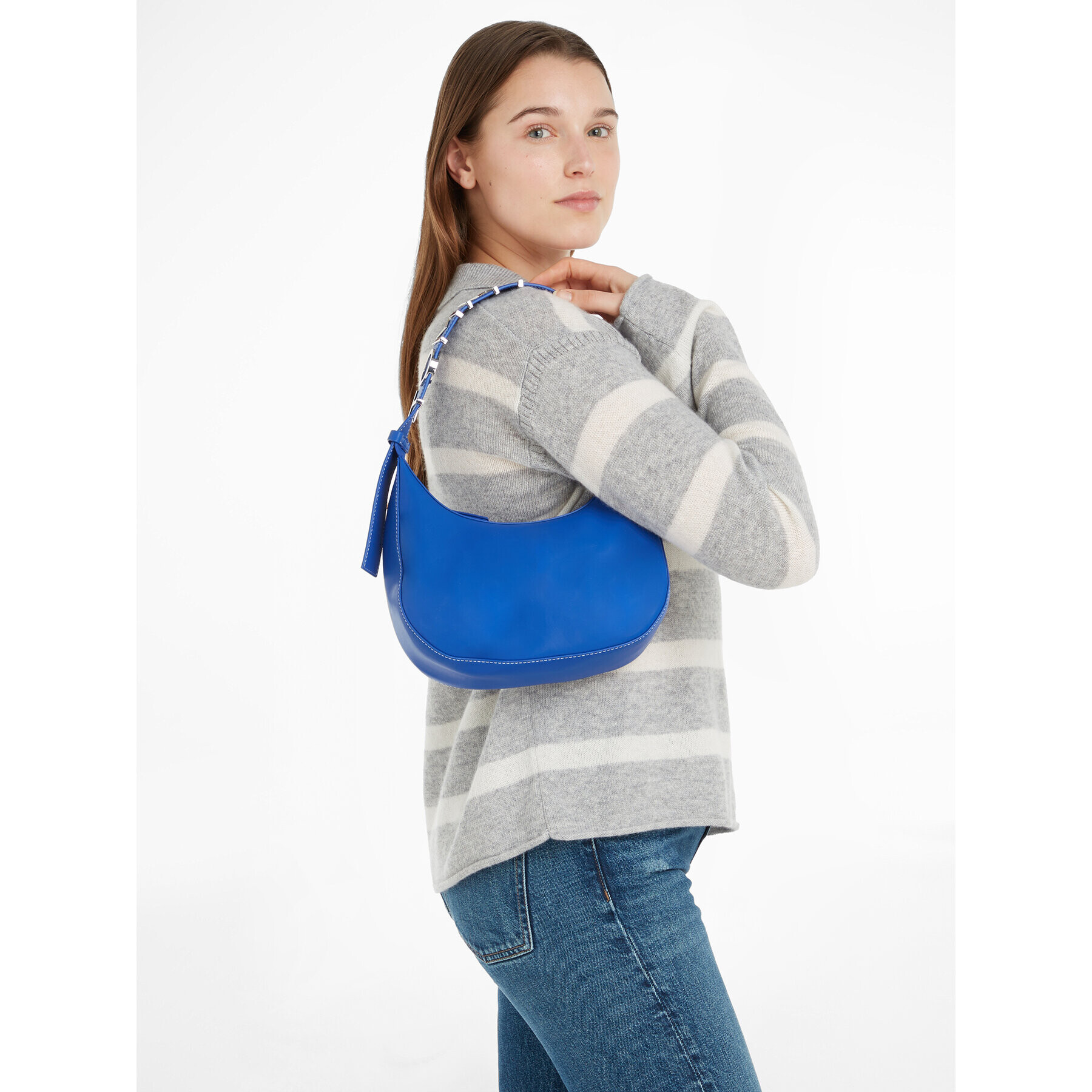 Tommy Jeans Ročna torba Tjw Bold Shoulder Bag AW0AW15433 Modra - Pepit.si