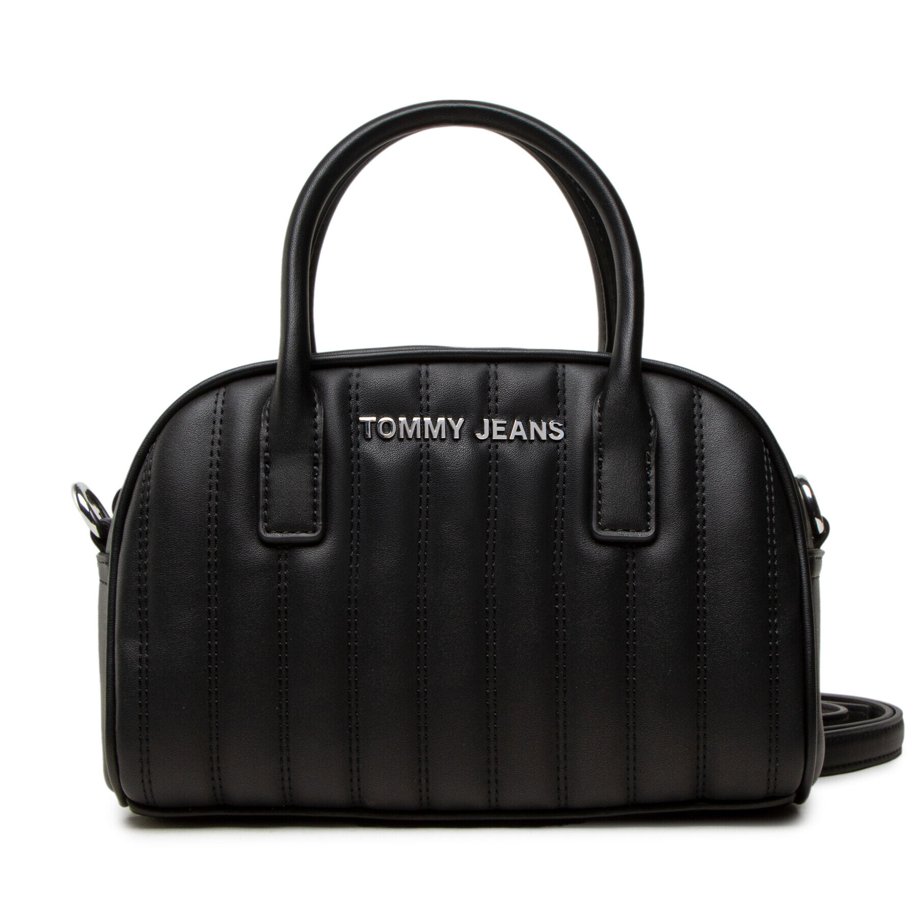 Tommy Jeans Ročna torba Tjw Femme Pu Satchel Quilt AW0AW11786 Črna - Pepit.si