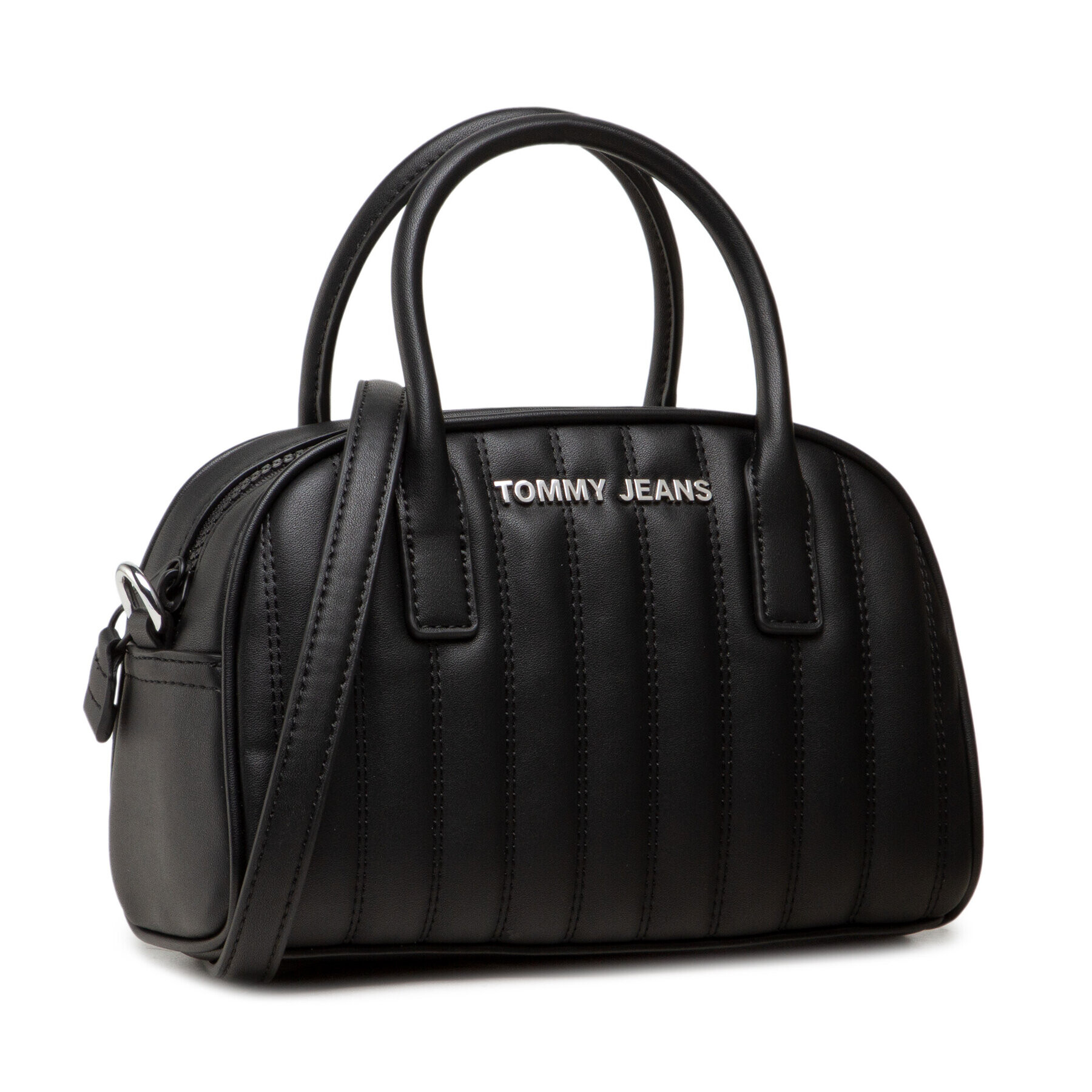 Tommy Jeans Ročna torba Tjw Femme Pu Satchel Quilt AW0AW11786 Črna - Pepit.si