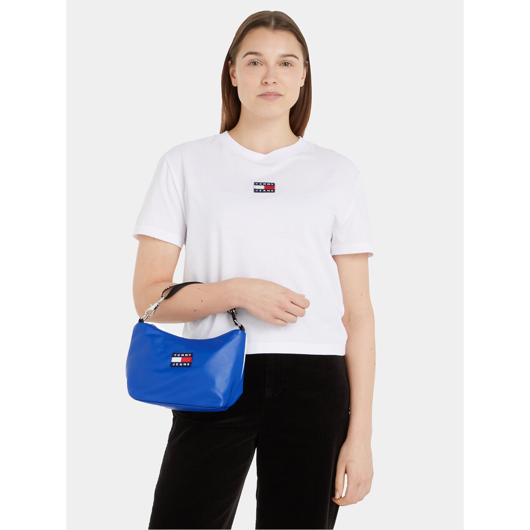 Tommy Jeans Ročna torba Tjw Heritage Shoulder Bag AW0AW15409 Mornarsko modra - Pepit.si