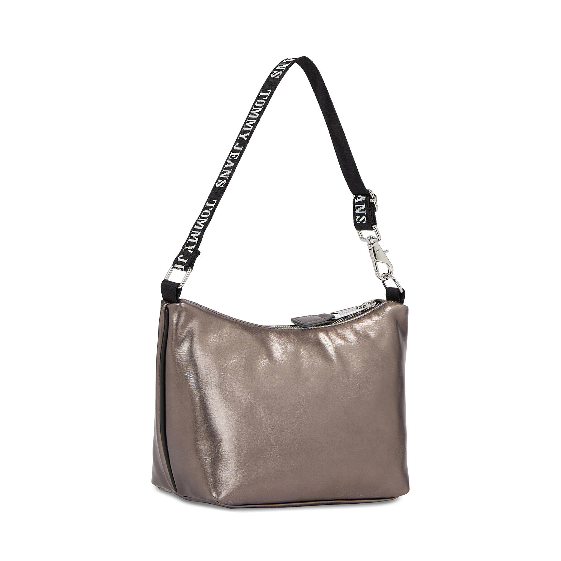 Tommy Jeans Ročna torba Tjw Heritage Shoulder Bag Metal AW0AW15436 Siva - Pepit.si