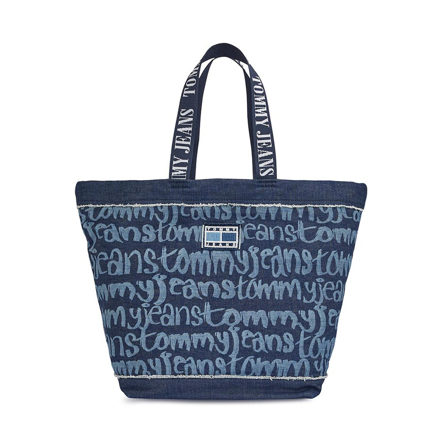 Tommy Jeans Ročna torba Tjw Heritage Tote Denim AW0AW14973 Modra - Pepit.si