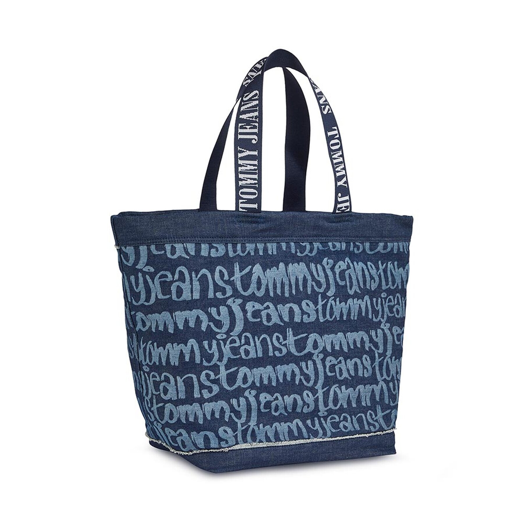 Tommy Jeans Ročna torba Tjw Heritage Tote Denim AW0AW14973 Modra - Pepit.si