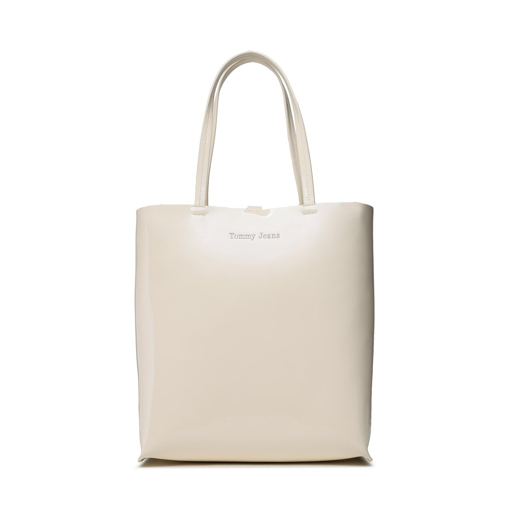 Tommy Jeans Ročna torba Must North South Patent Tote AW0AW15540 Bež - Pepit.si