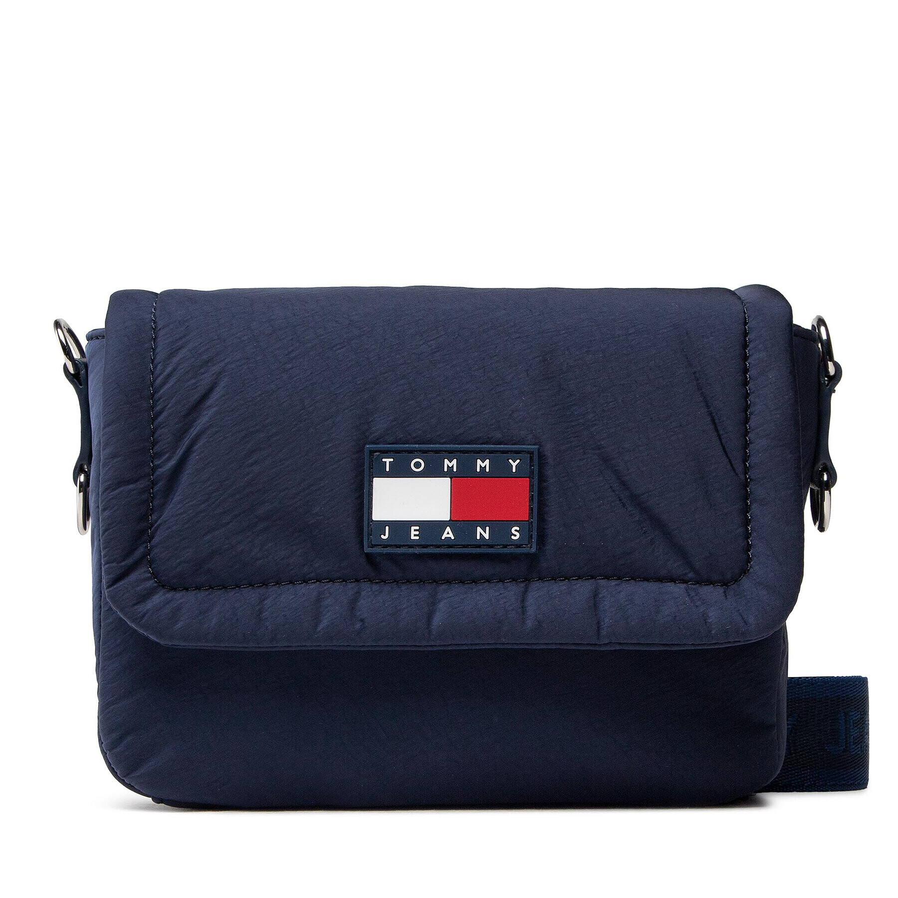 Tommy Jeans Ročna torba Tjw Nylon Flap Crossover AW0AW10665 Mornarsko modra - Pepit.si