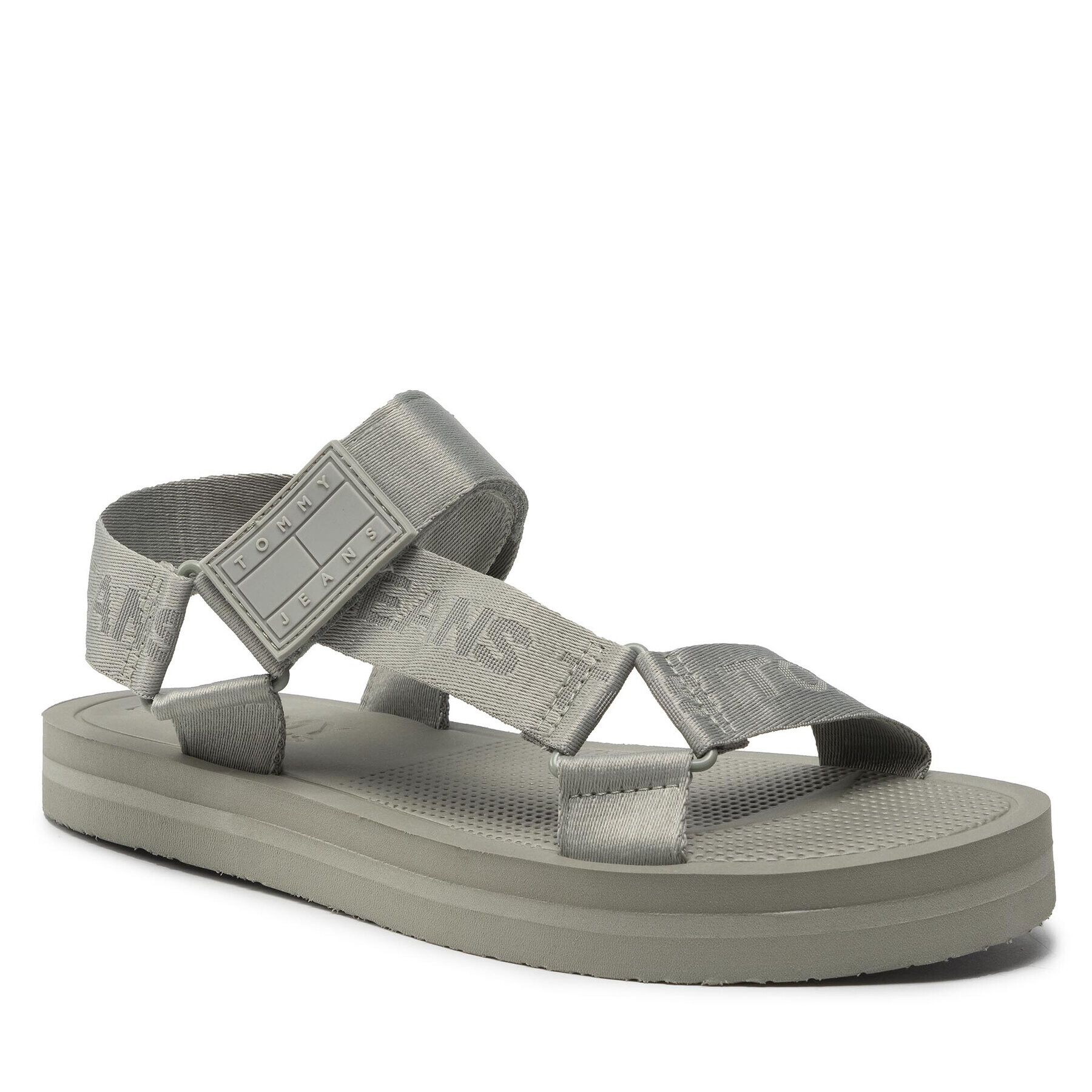 Tommy Jeans Sandali Eva Sandal EM0EM00976 Zelena - Pepit.si