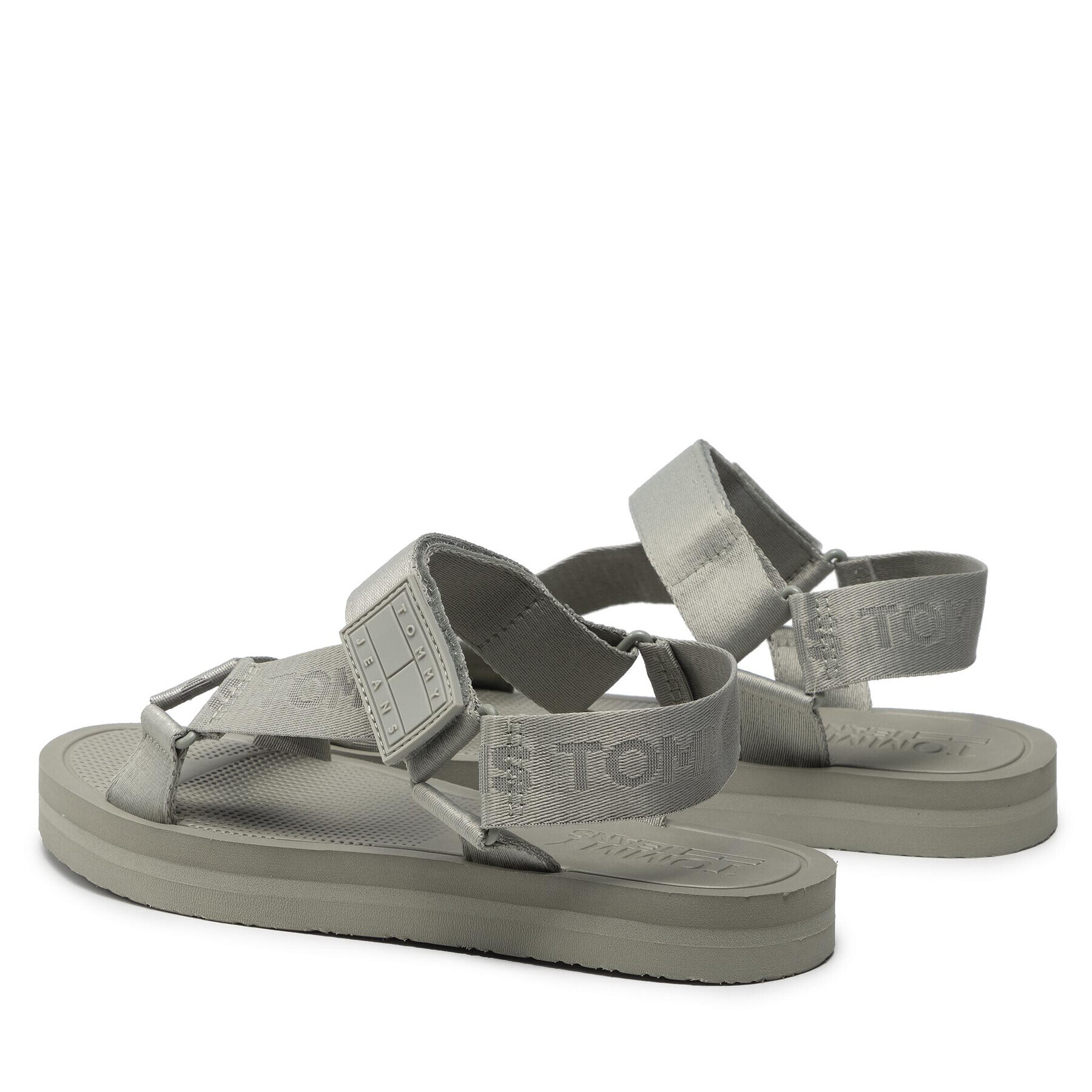 Tommy Jeans Sandali Eva Sandal EM0EM00976 Zelena - Pepit.si