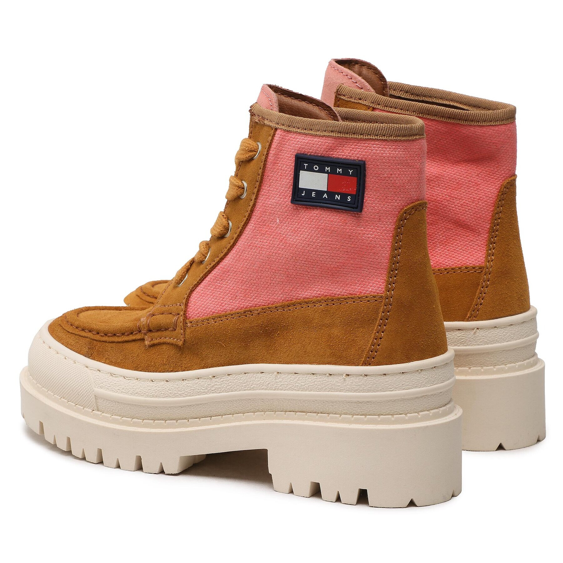 Tommy Jeans Škornji Foxing Lace Up Boot EN0EN01915 Rjava - Pepit.si