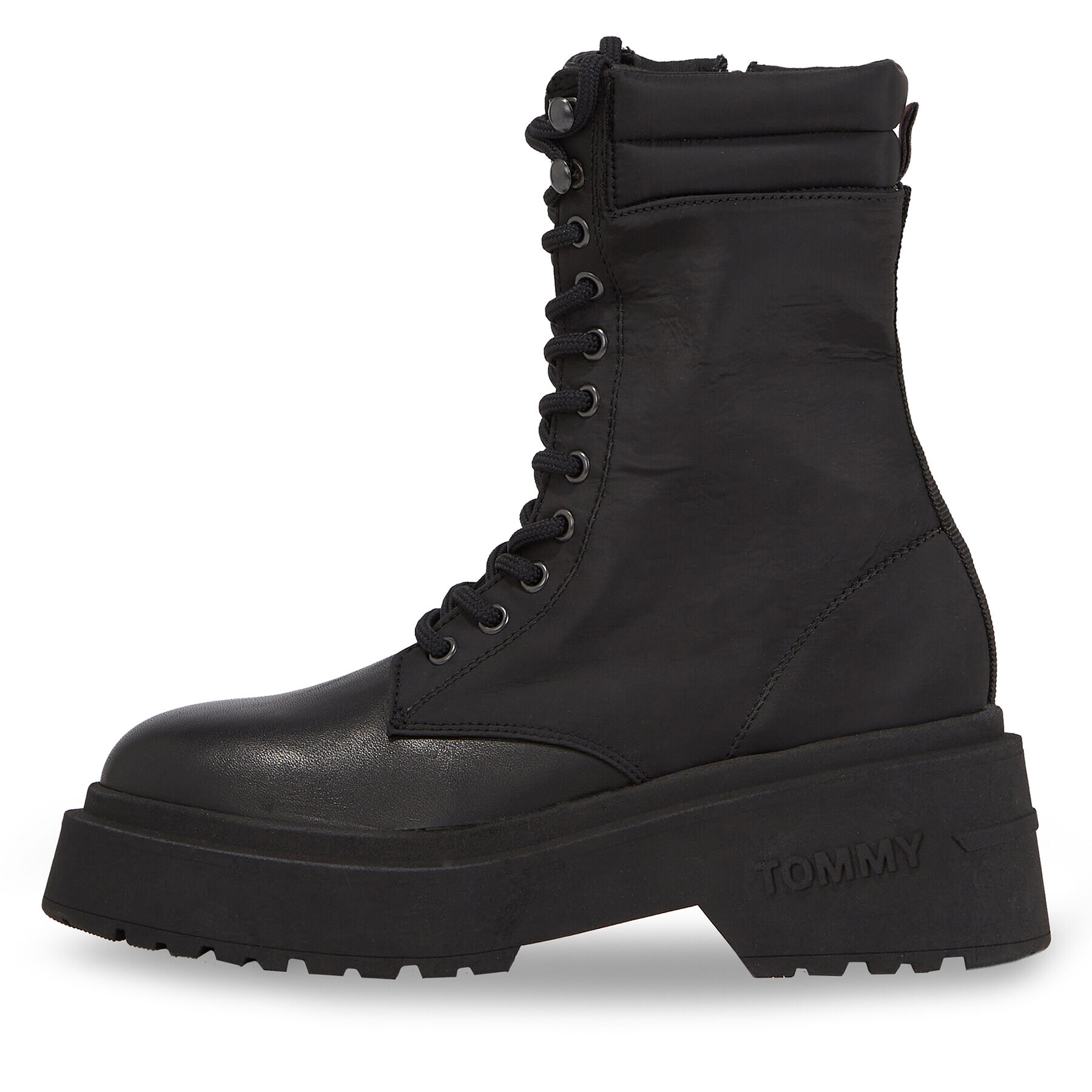 Tommy Jeans Škornji Tjw Lace Up Padded Boot EN0EN02405 Črna - Pepit.si