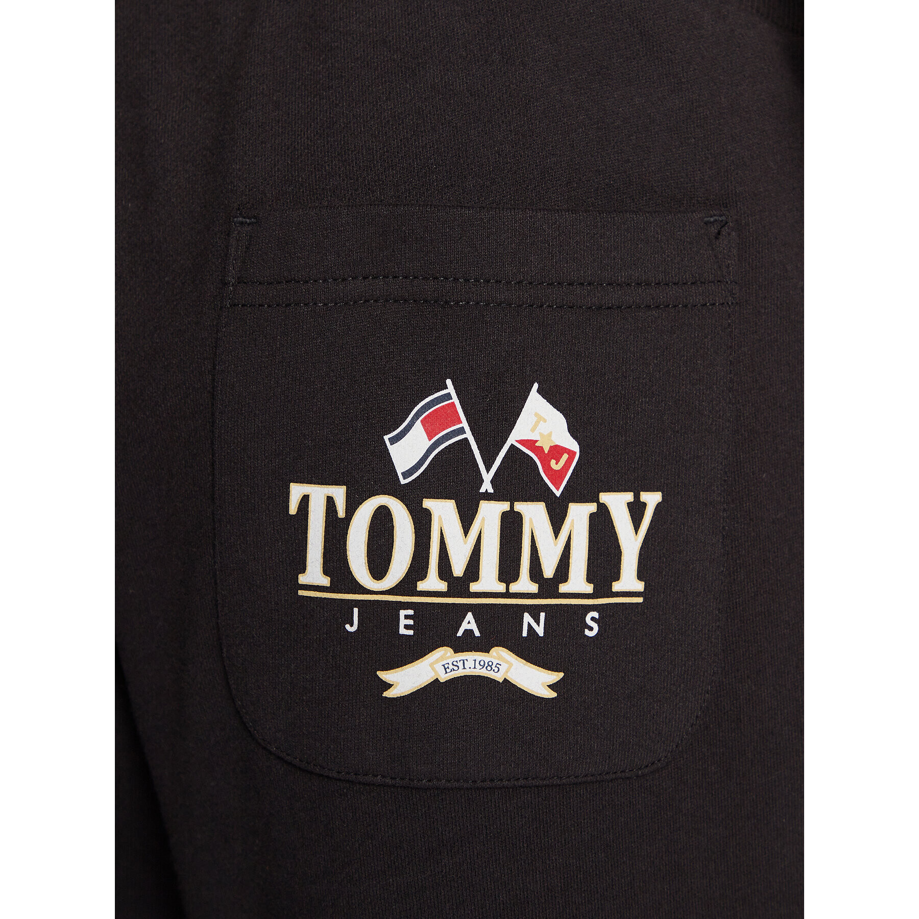 Tommy Jeans Spodnji del trenirke Modern Prep DM0DM15190 Črna Regular Fit - Pepit.si