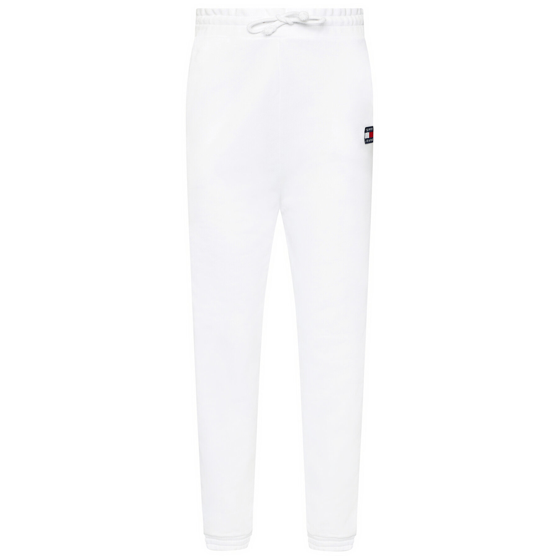 Tommy Jeans Spodnji del trenirke Tjw Hrs Badge DW0DW09740 Bela Relaxed Fit - Pepit.si