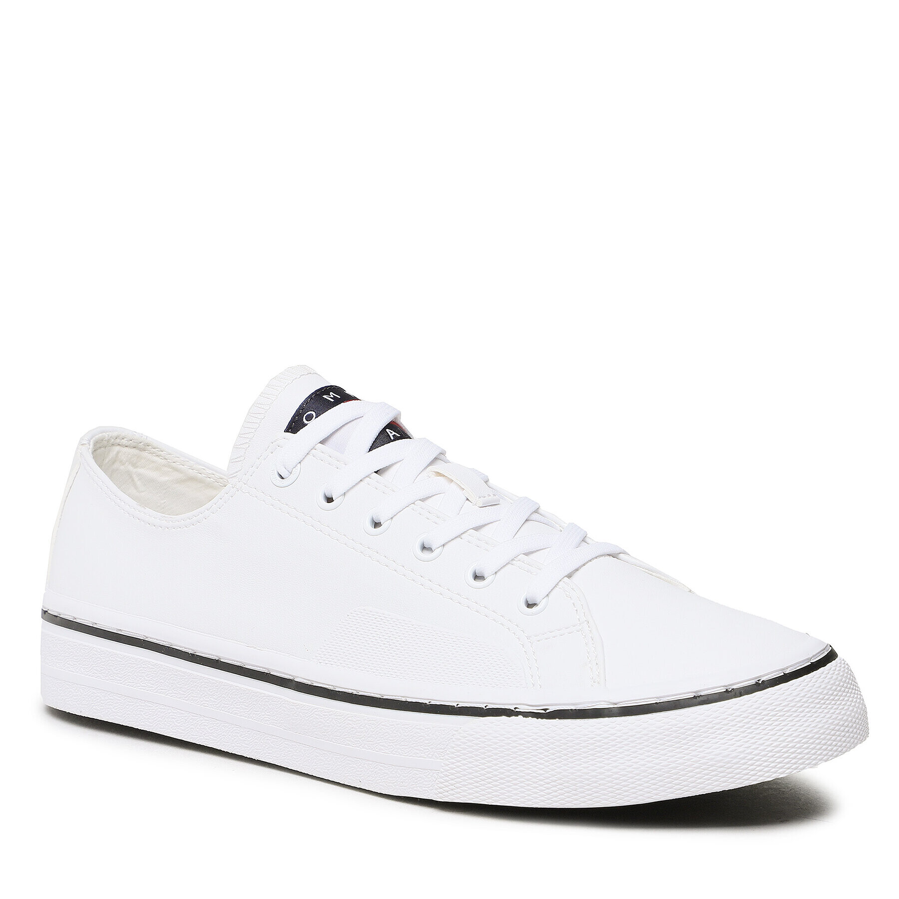 Tommy Jeans Tenis superge Lace Vulc Ess EM0EM01047 Bela - Pepit.si