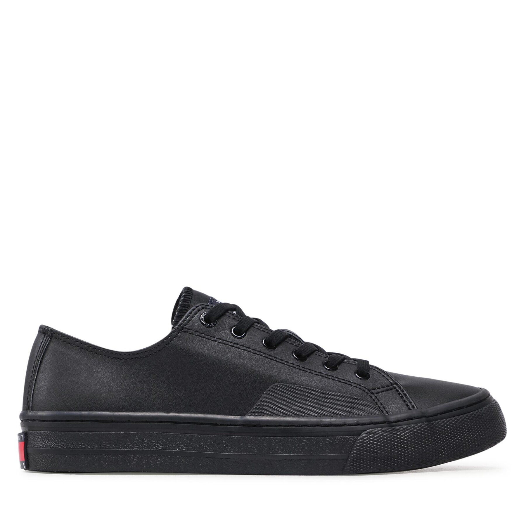 Tommy Jeans Tenis superge Leather Vulc EM0EM01047 Črna - Pepit.si