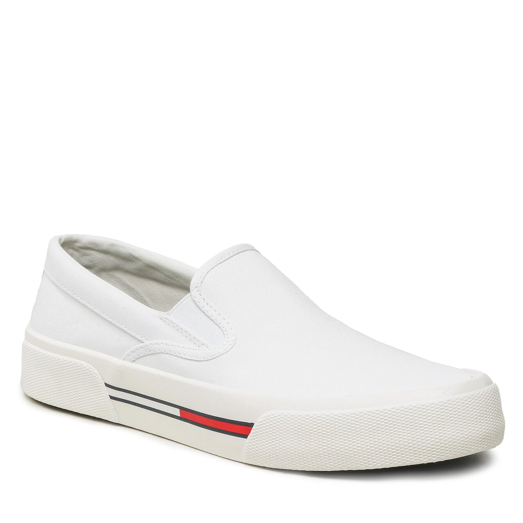 Tommy Jeans Tenis superge Slip On Canvas Color EM0EM01156 Bela - Pepit.si