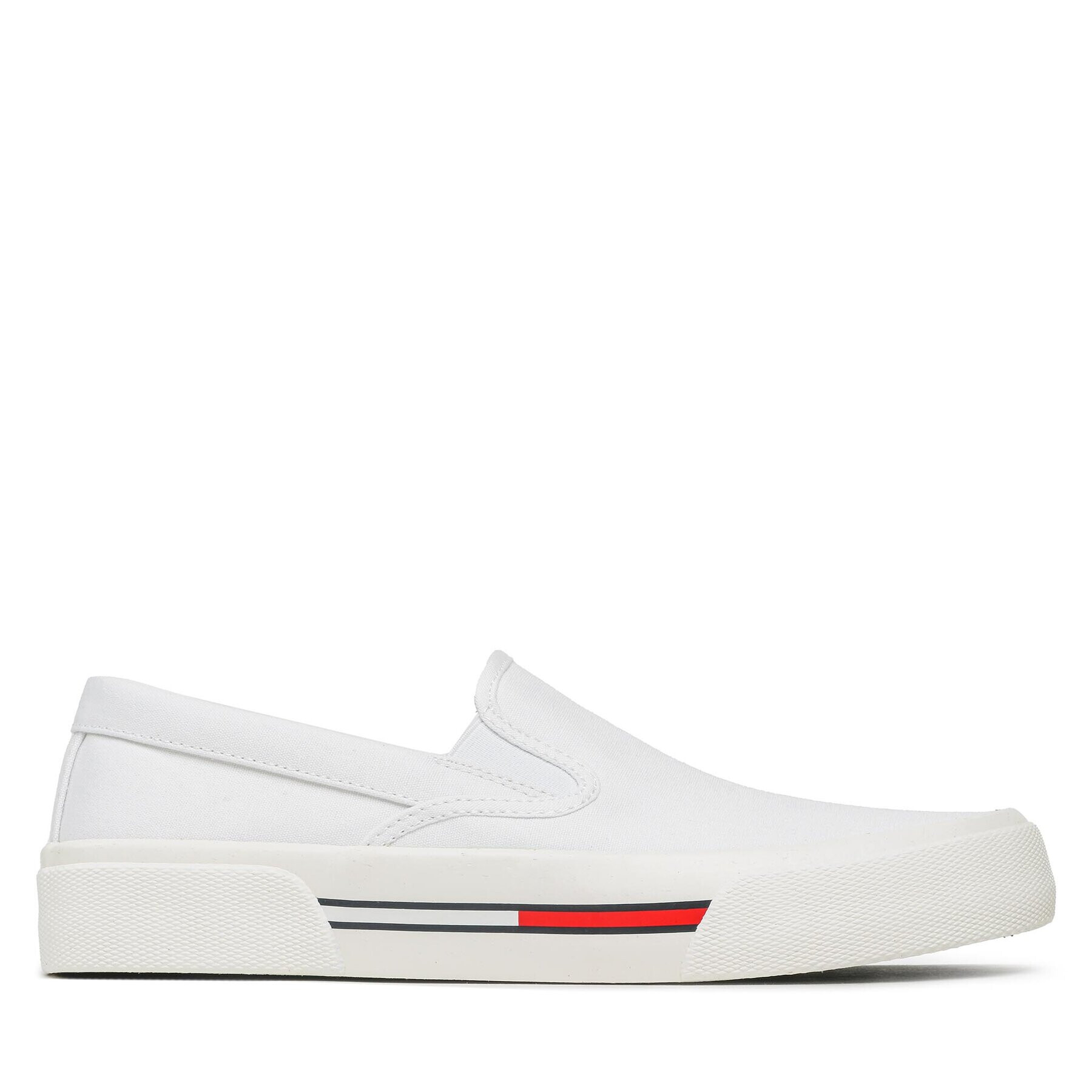 Tommy Jeans Tenis superge Slip On Canvas Color EM0EM01156 Bela - Pepit.si