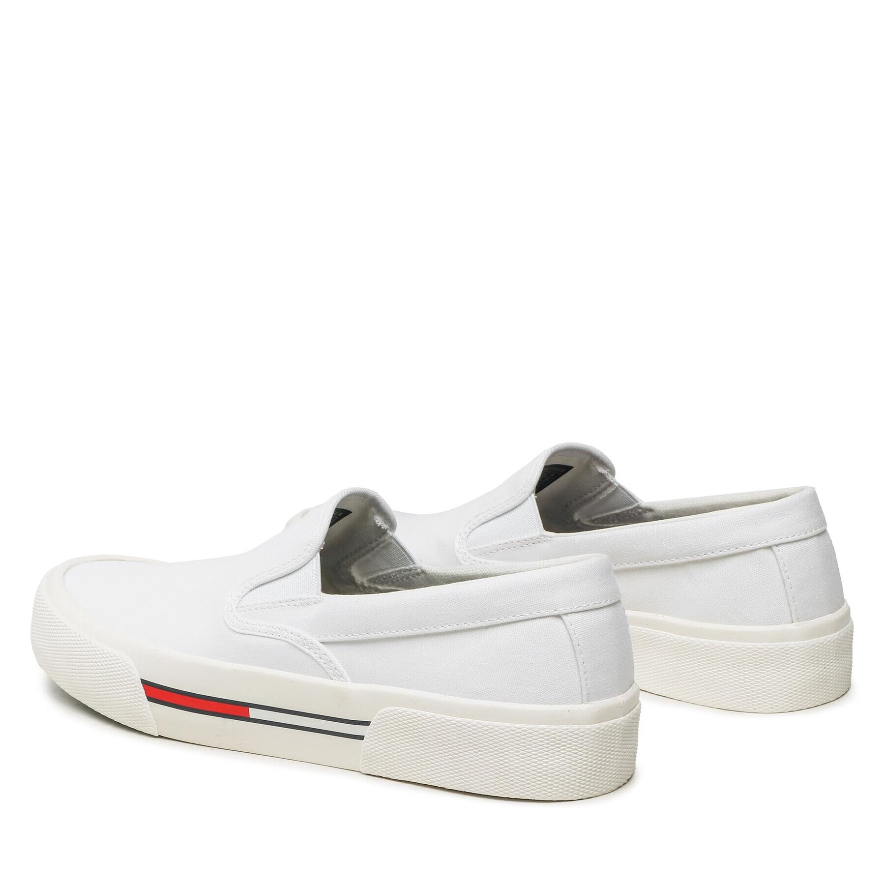 Tommy Jeans Tenis superge Slip On Canvas Color EM0EM01156 Bela - Pepit.si