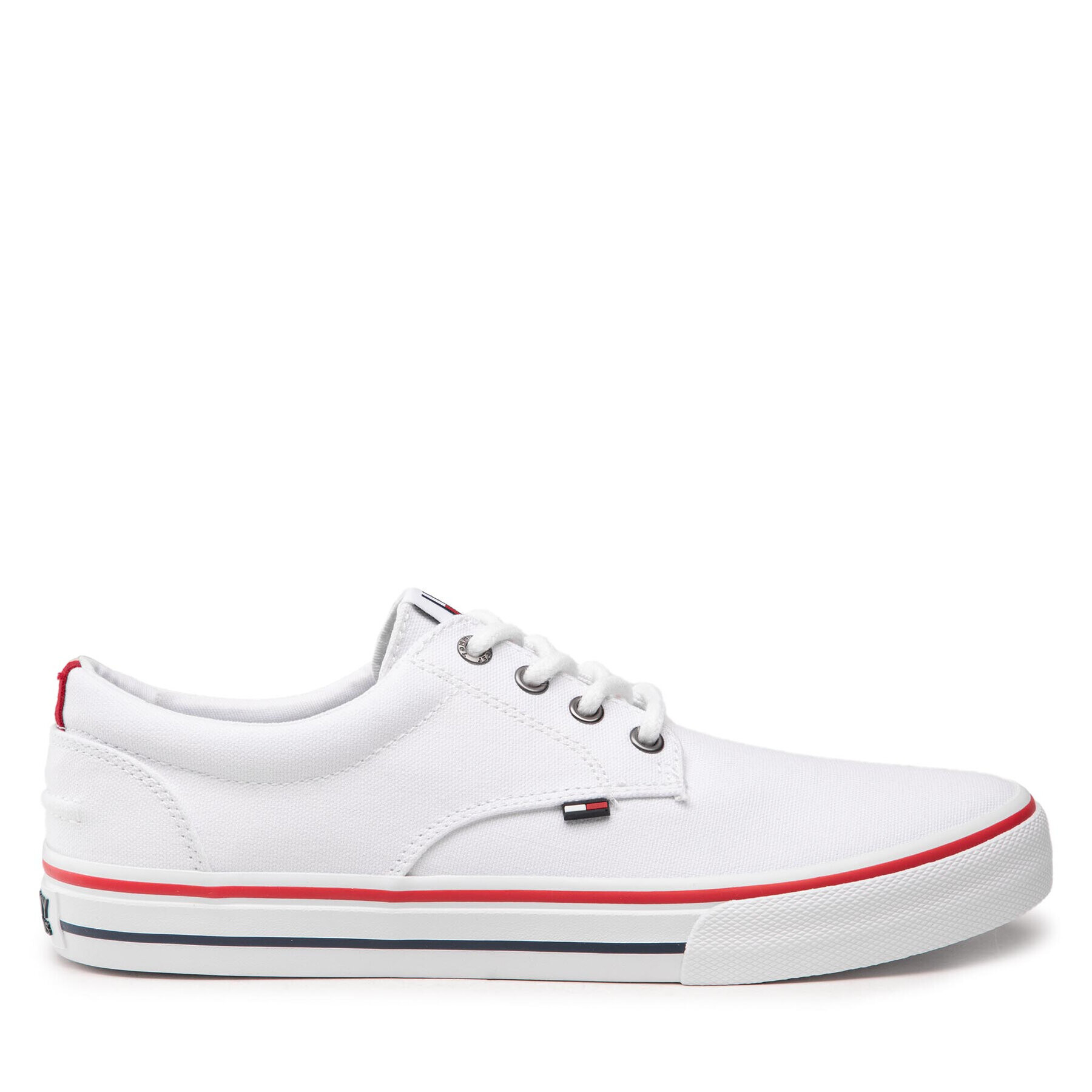 Tommy Jeans Tenis superge Textile Sneaker EM0EM00001 Bela - Pepit.si