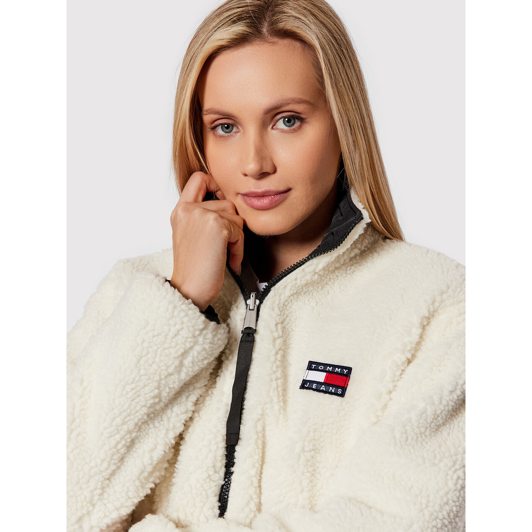 Tommy Jeans Zimska jakna Reversible Sherpa DW0DW11834 Bež Regular Fit - Pepit.si