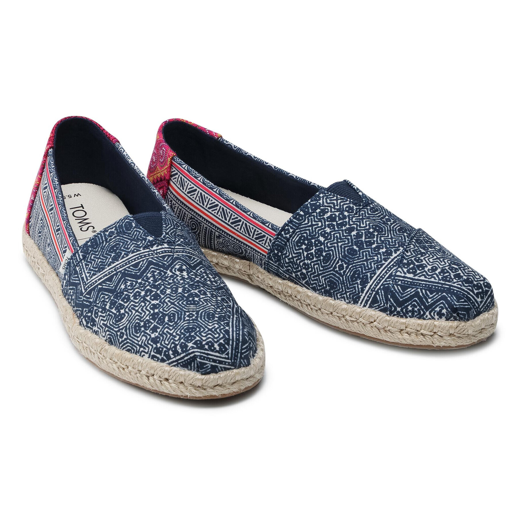 Toms Espadrile Alpargata Rope 10016263 Mornarsko modra - Pepit.si