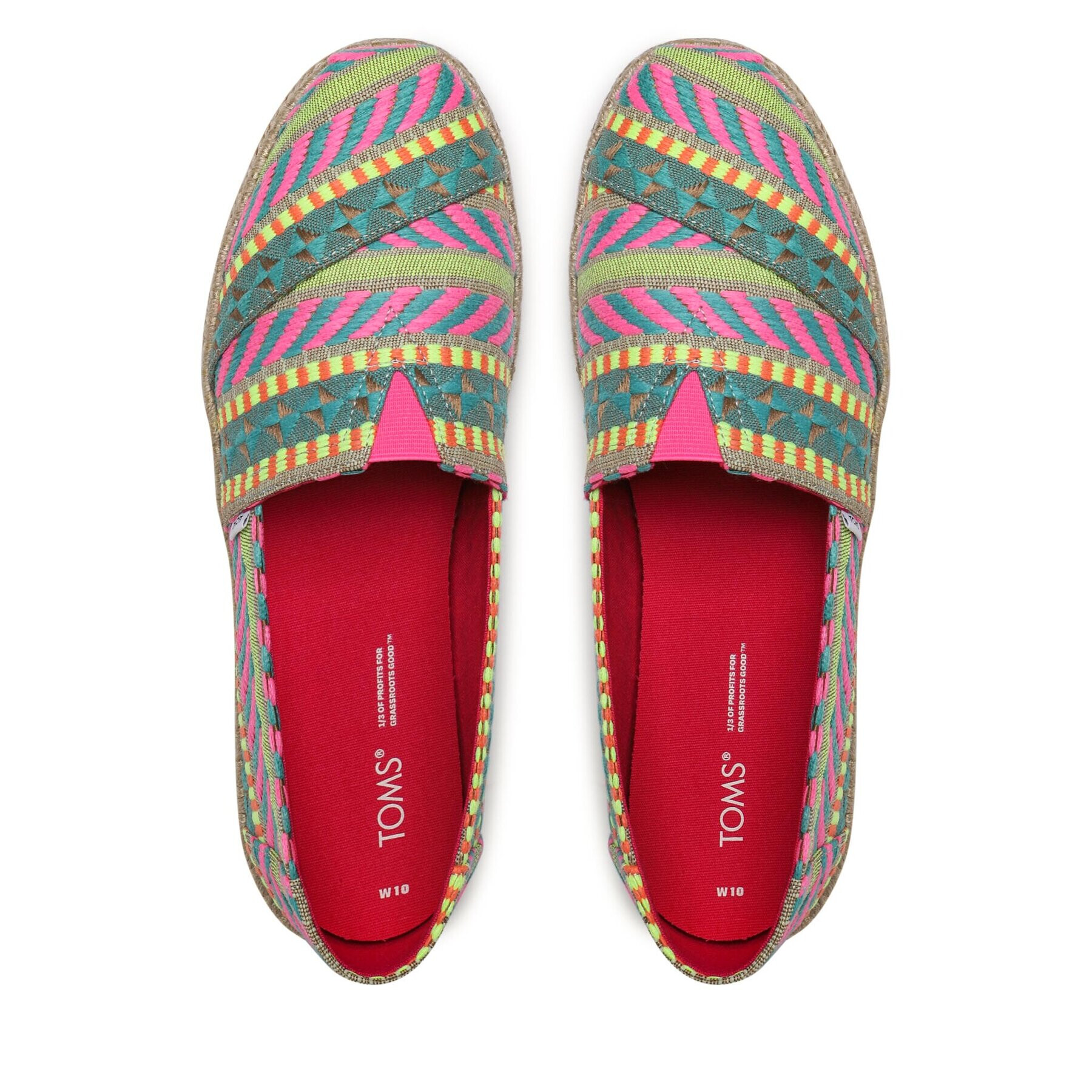 Toms Espadrile Alpargata Rope 10019671 Zelena - Pepit.si