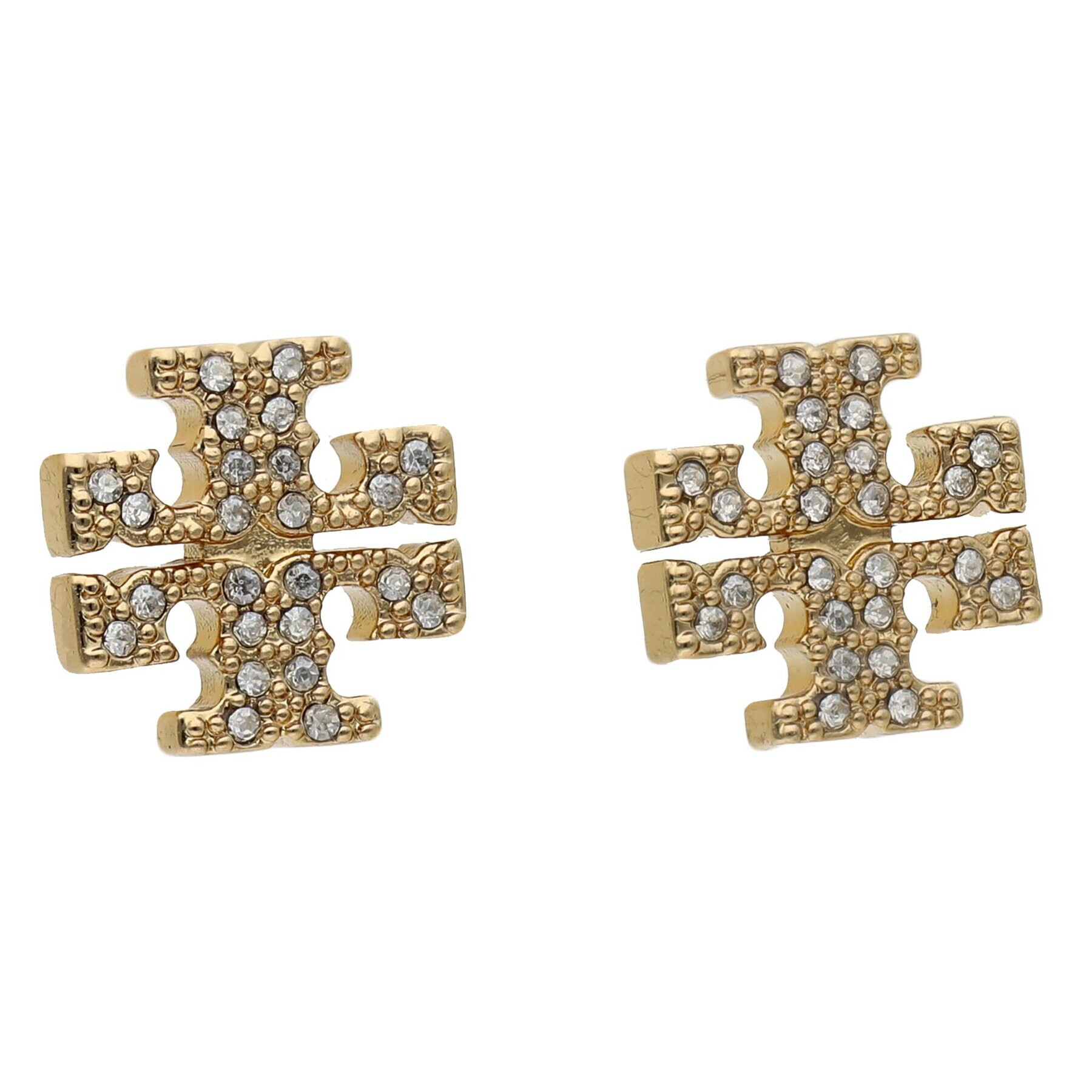 Tory Burch Komplet ogrlica in uhani Kira Pave Pendant And Stud Earring Set 145510 Zlata - Pepit.si