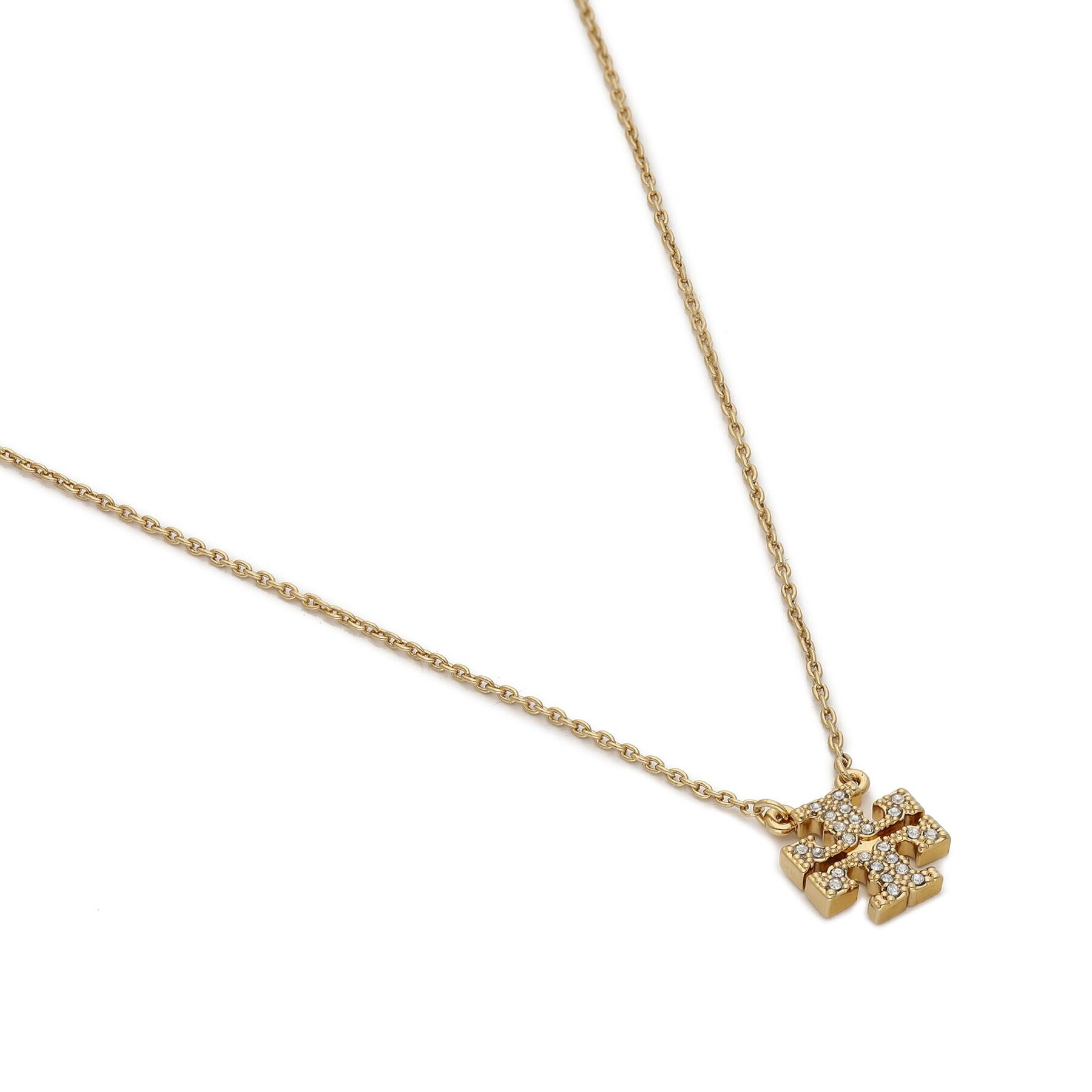 Tory Burch Komplet ogrlica in uhani Kira Pave Pendant And Stud Earring Set 145510 Zlata - Pepit.si