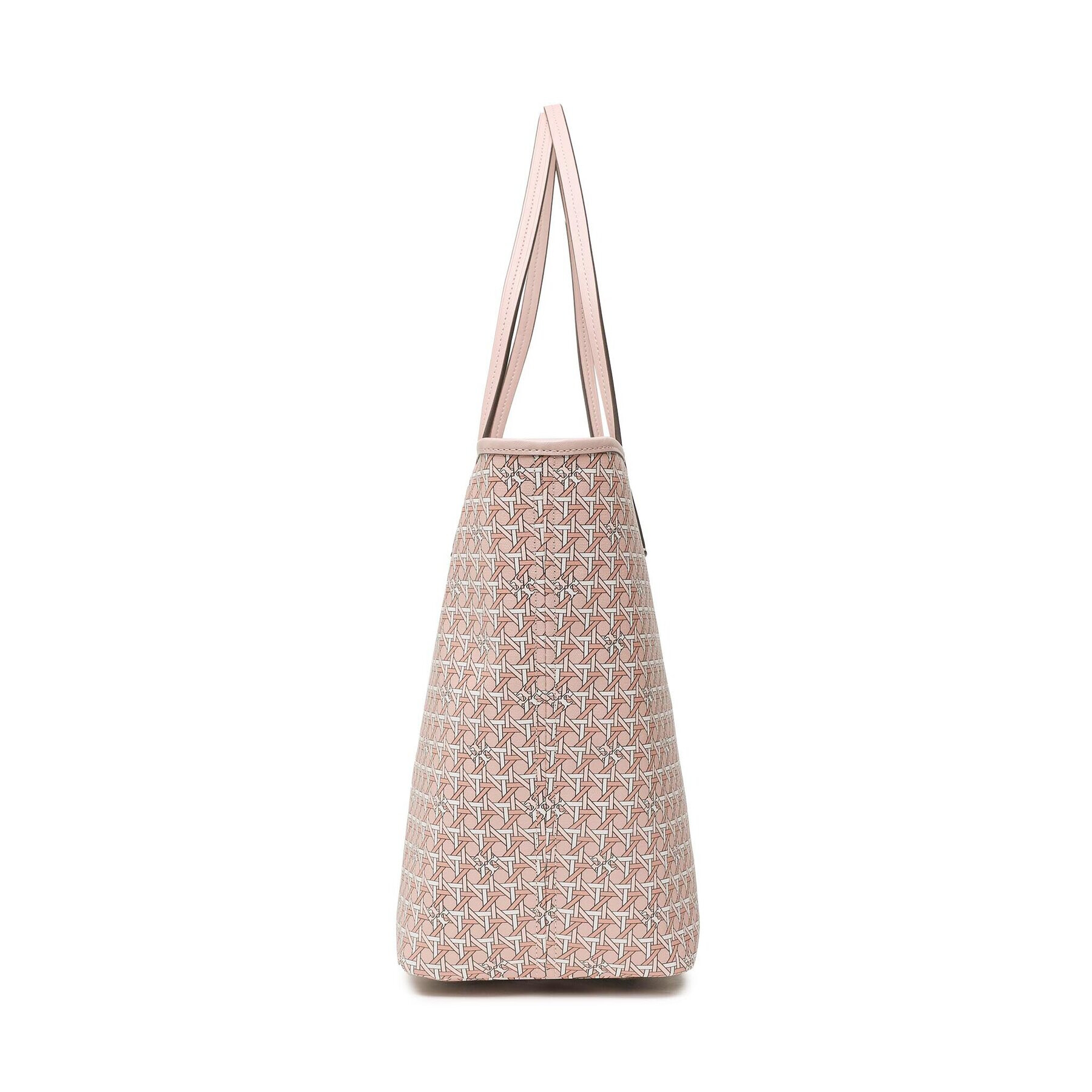 Tory Burch Ročna torba Basketweave Tote 145634 Roza - Pepit.si