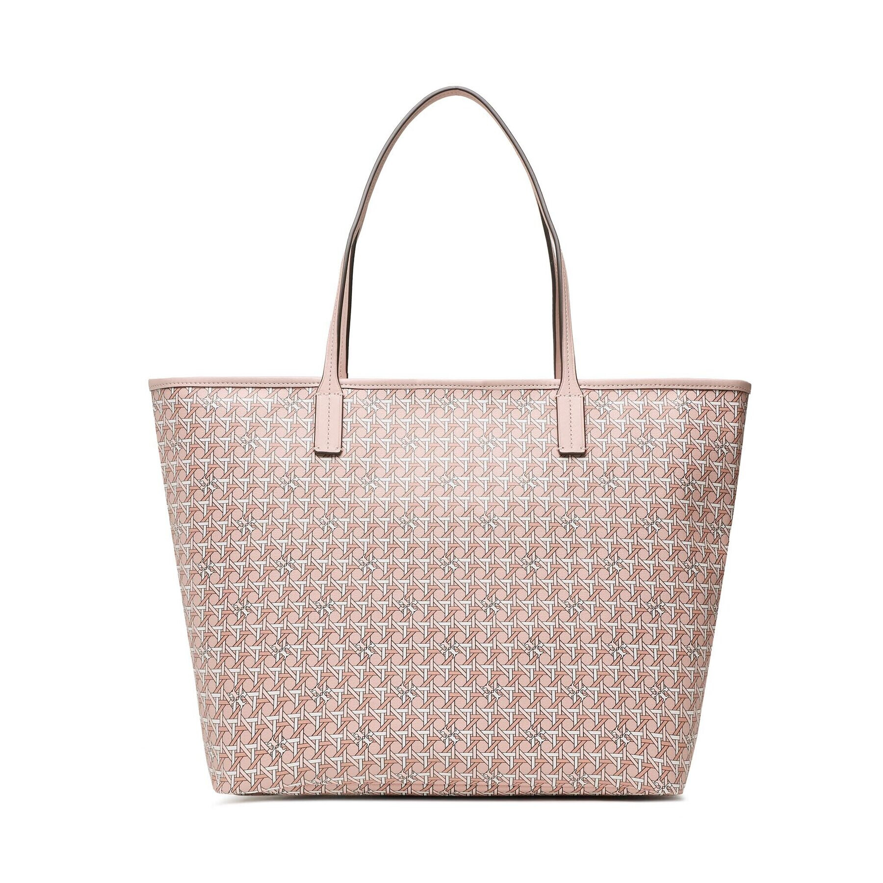 Tory Burch Ročna torba Basketweave Tote 145634 Roza - Pepit.si