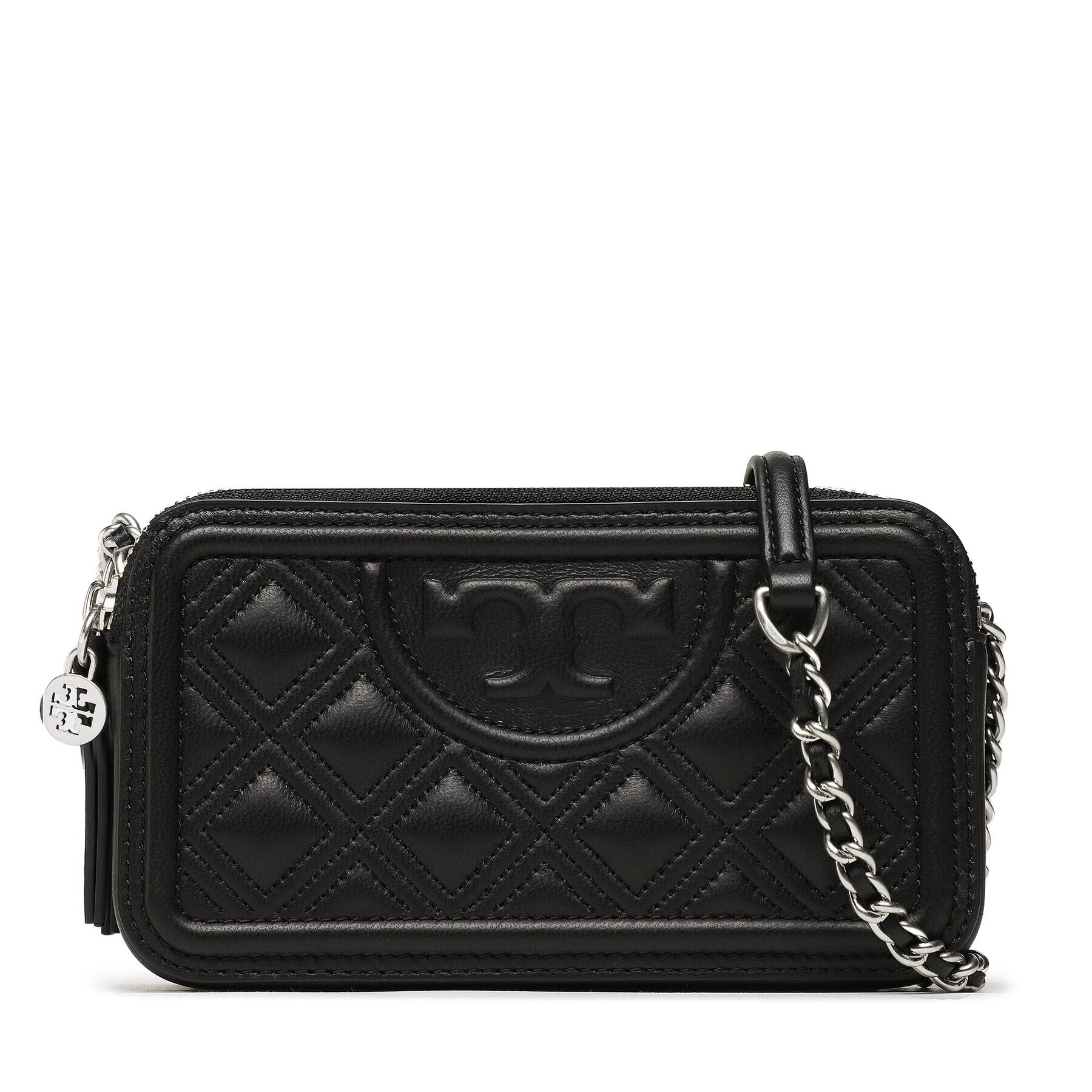 Tory Burch Ročna torba Fleming Double-Zip Mini Bag 79403 Črna - Pepit.si