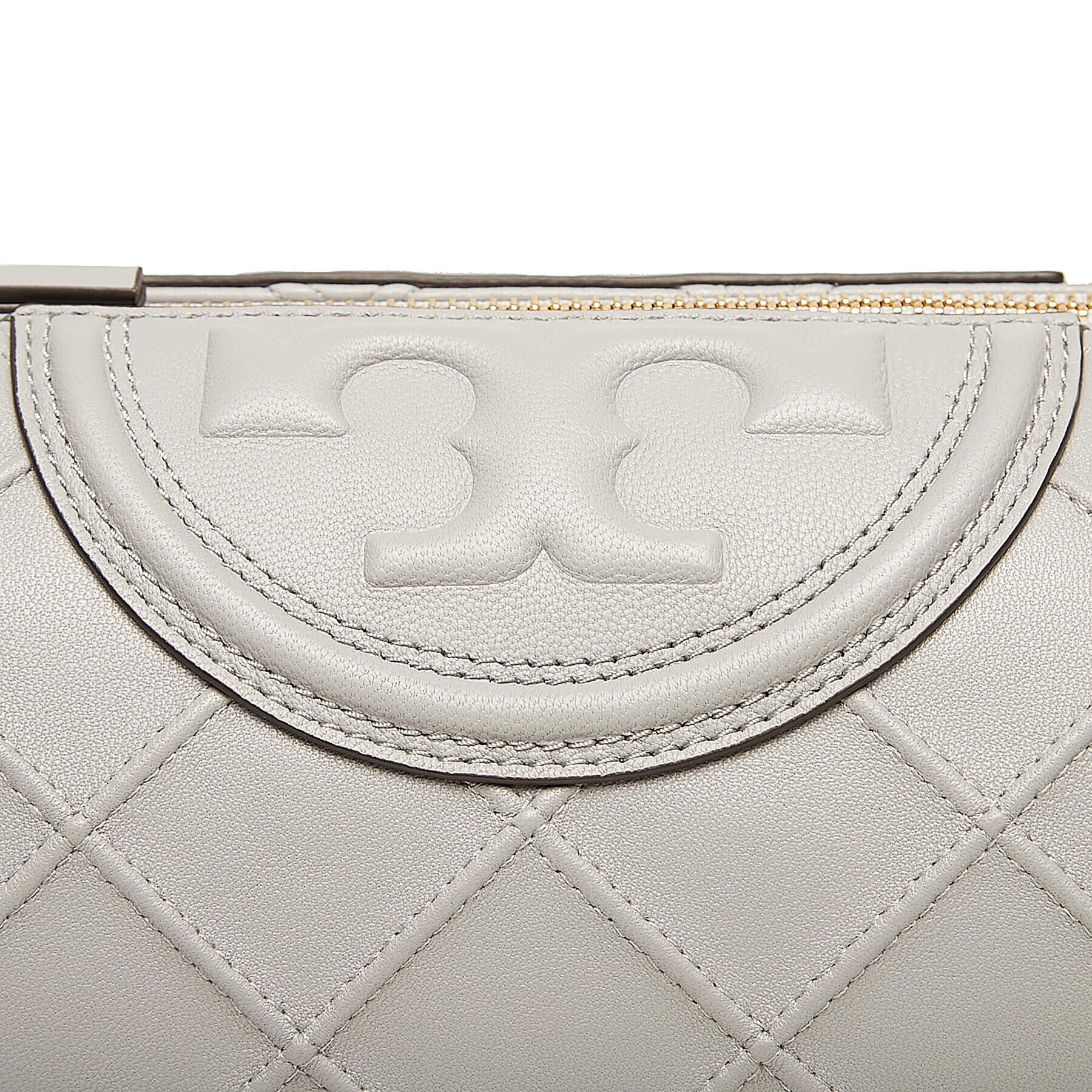 Tory Burch Ročna torba Fleming Soft Barrel 150358 Siva - Pepit.si