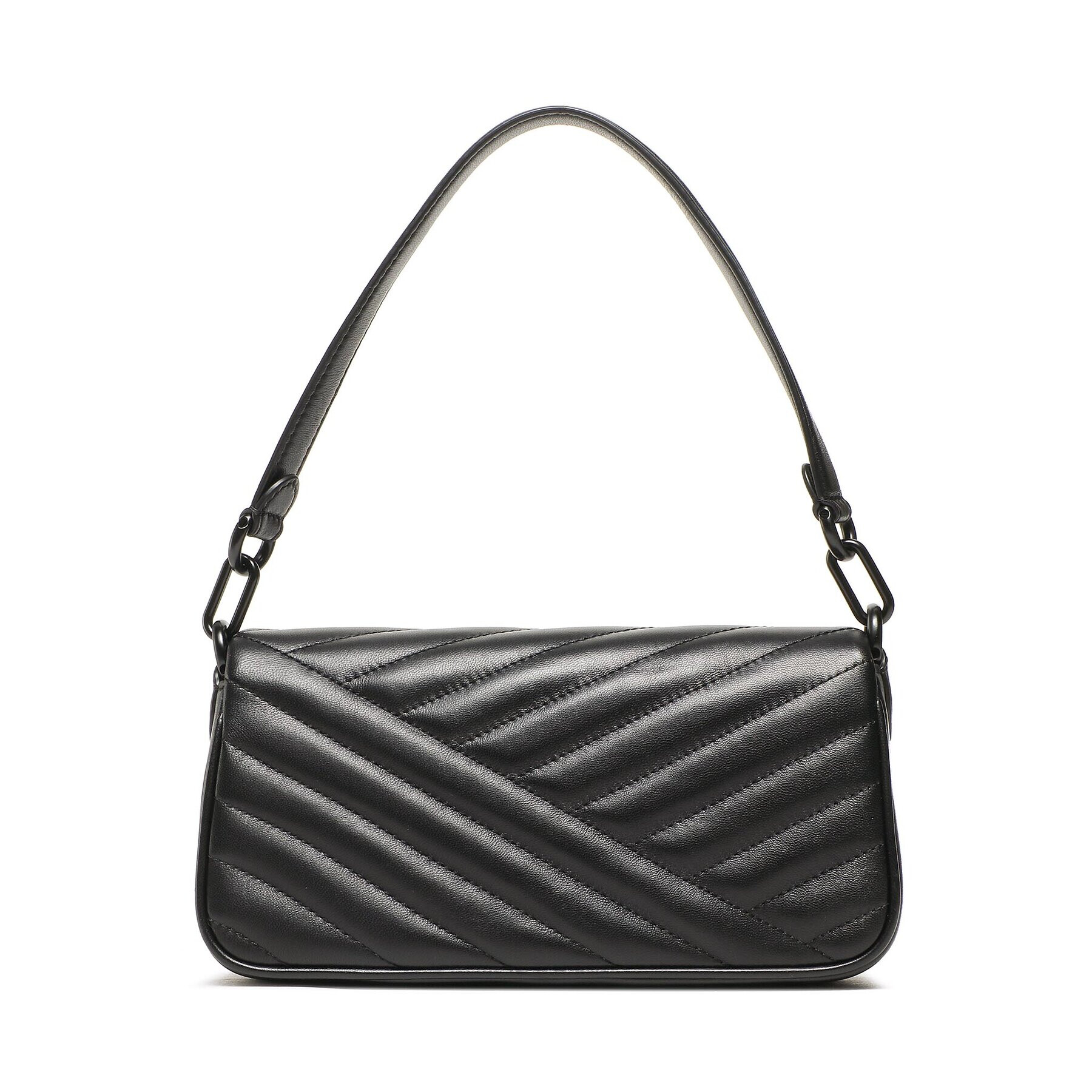 Tory Burch Ročna torba Kira Chevron Powder 90457 Črna - Pepit.si