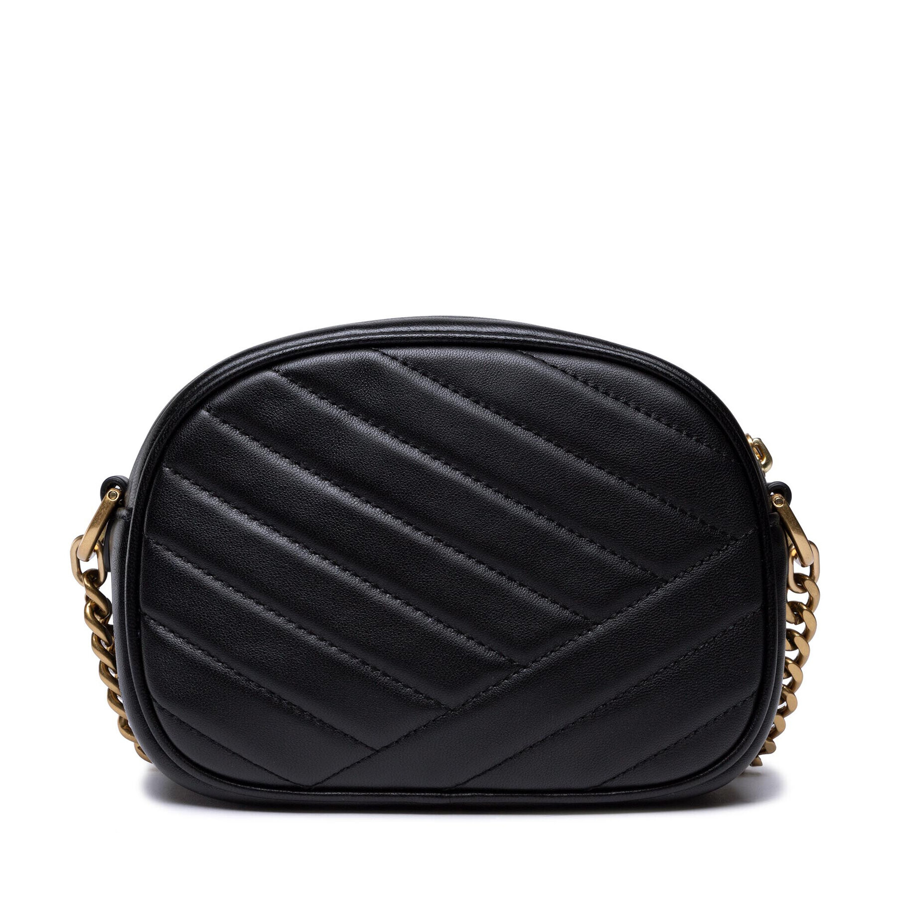 Tory Burch Ročna torba Kira Chevron Small 90450 Črna - Pepit.si