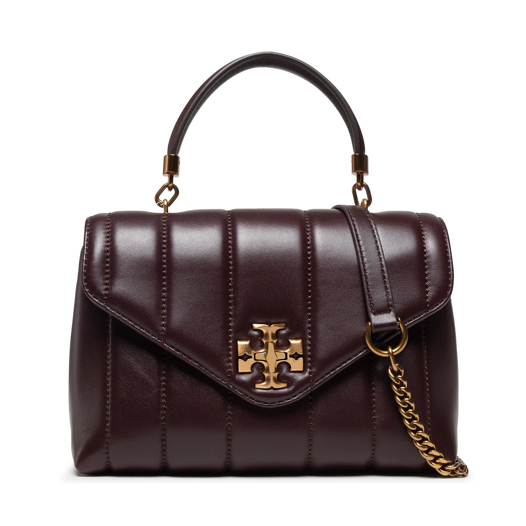 Tory Burch Ročna torba Kira Small Top 83943 Rjava - Pepit.si