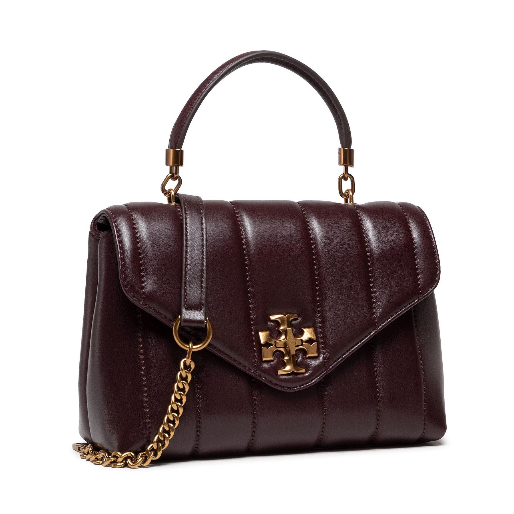 Tory Burch Ročna torba Kira Small Top 83943 Rjava - Pepit.si