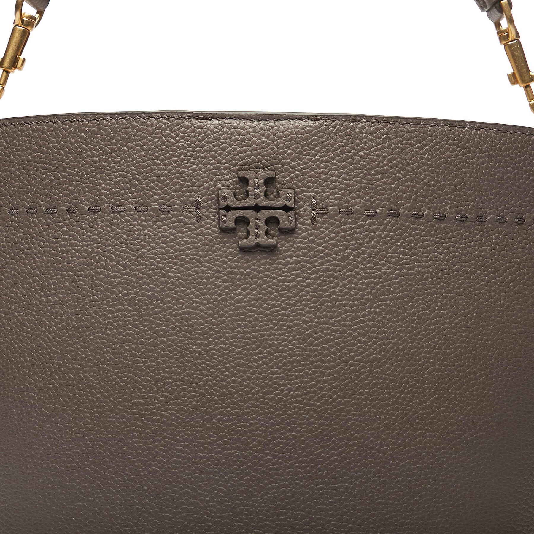 Tory Burch Ročna torba McGraw Bucket Bag 143544 Siva - Pepit.si