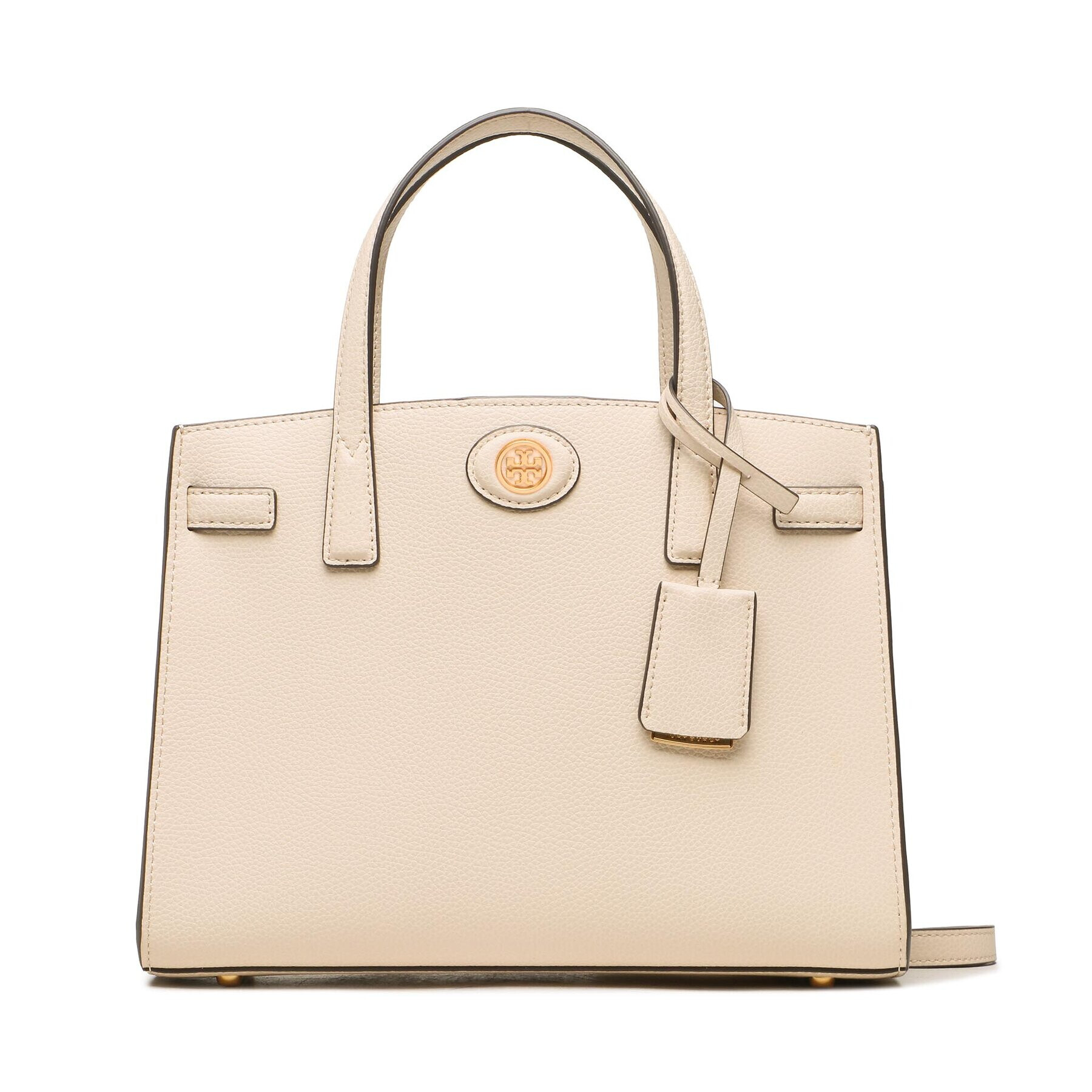 Tory Burch Ročna torba Small Robinson Satchel 143194 Bež - Pepit.si