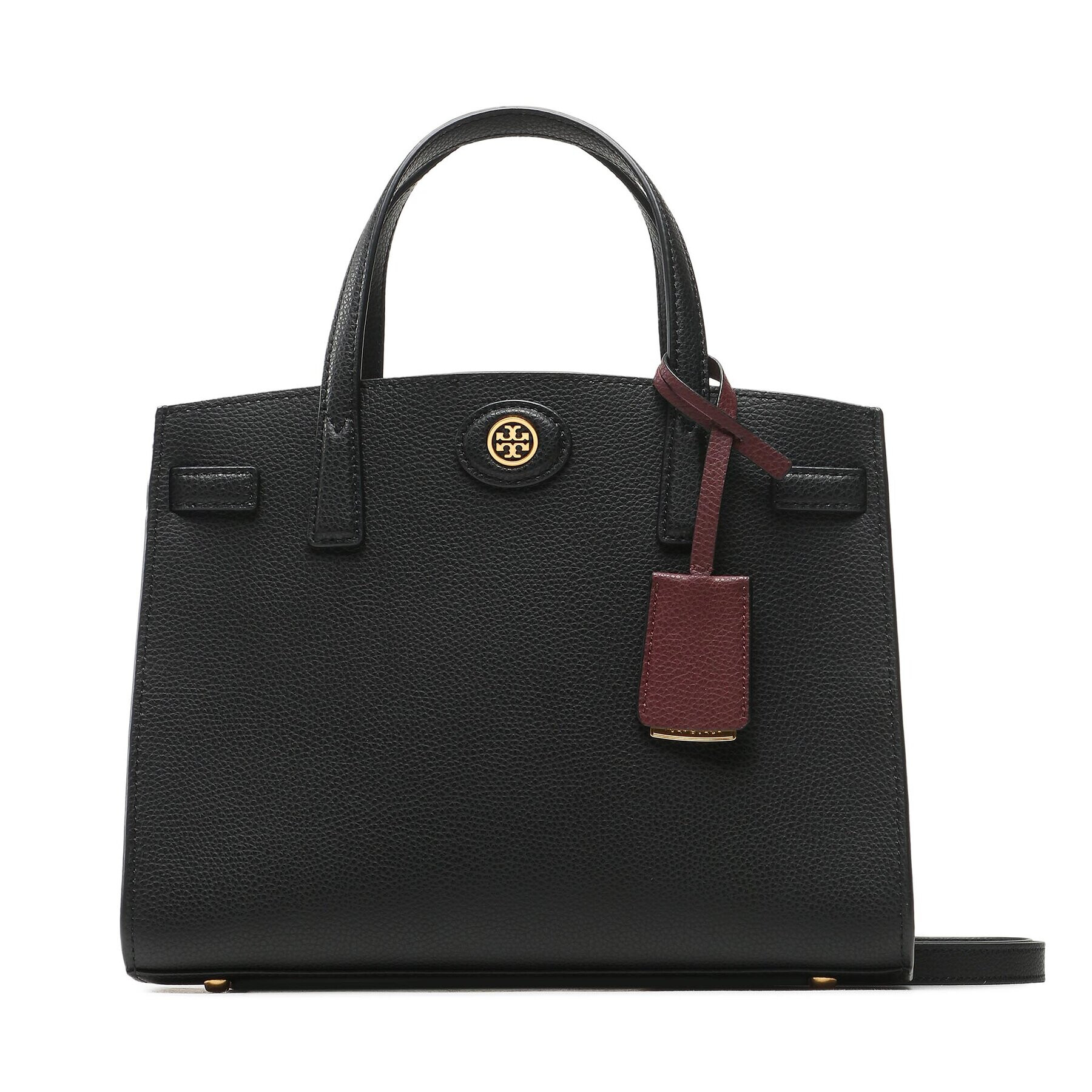 Tory Burch Ročna torba Small Robinson Satchel 143194 Črna - Pepit.si