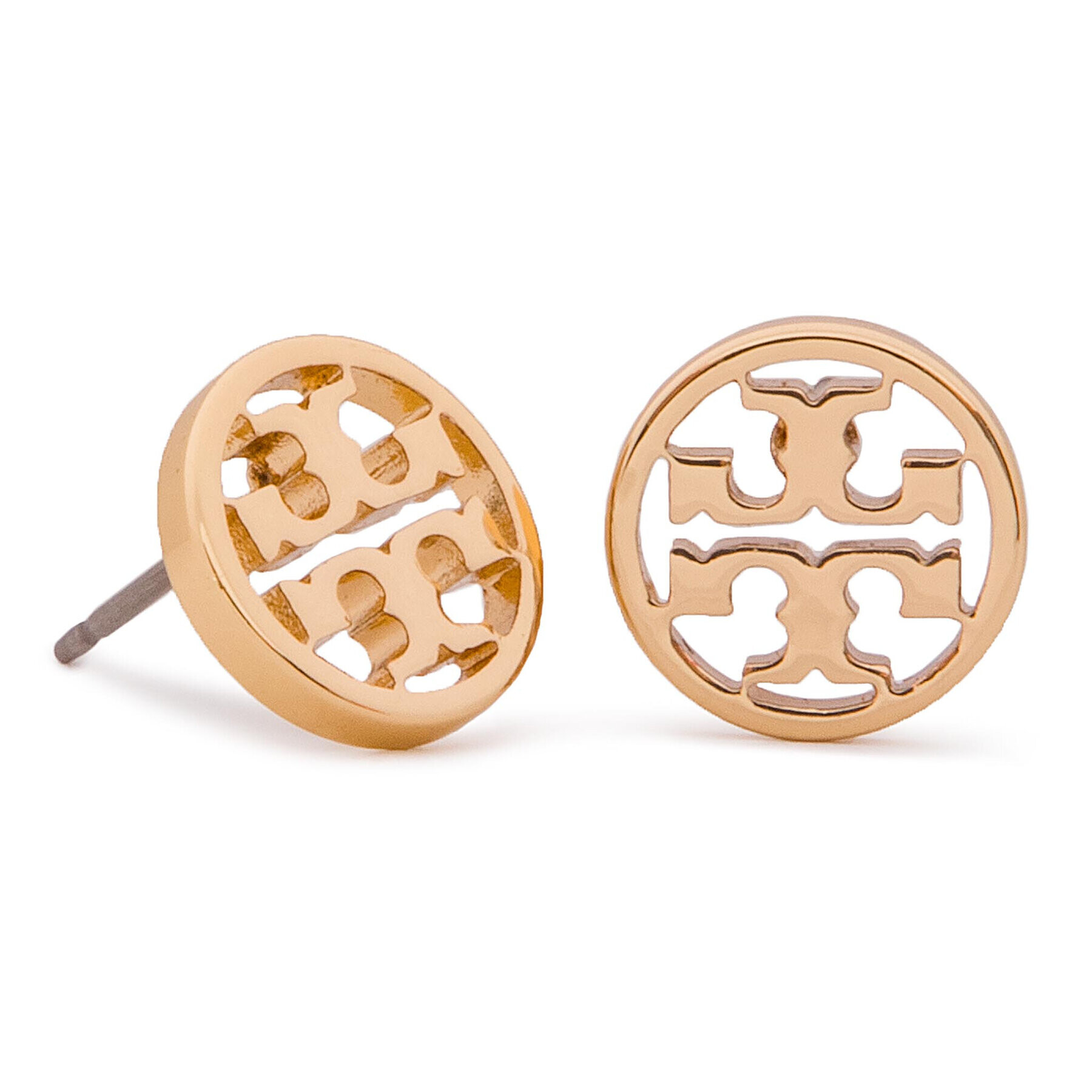 Tory Burch Uhani Logo Circle Stud Earring 11165518 Zlata - Pepit.si