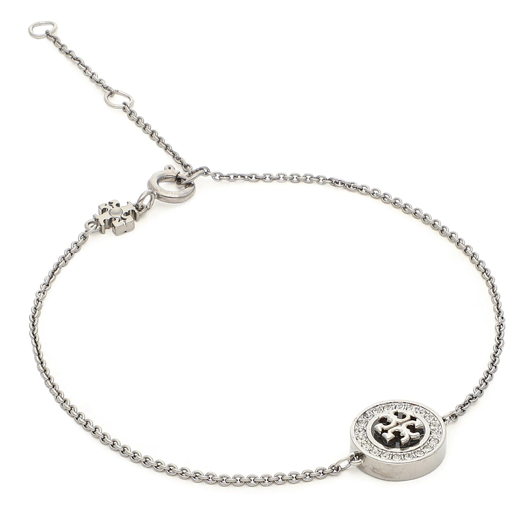 Tory Burch Zapestnica Delicate Kira Enamel Pave Braclet 143757 Črna - Pepit.si