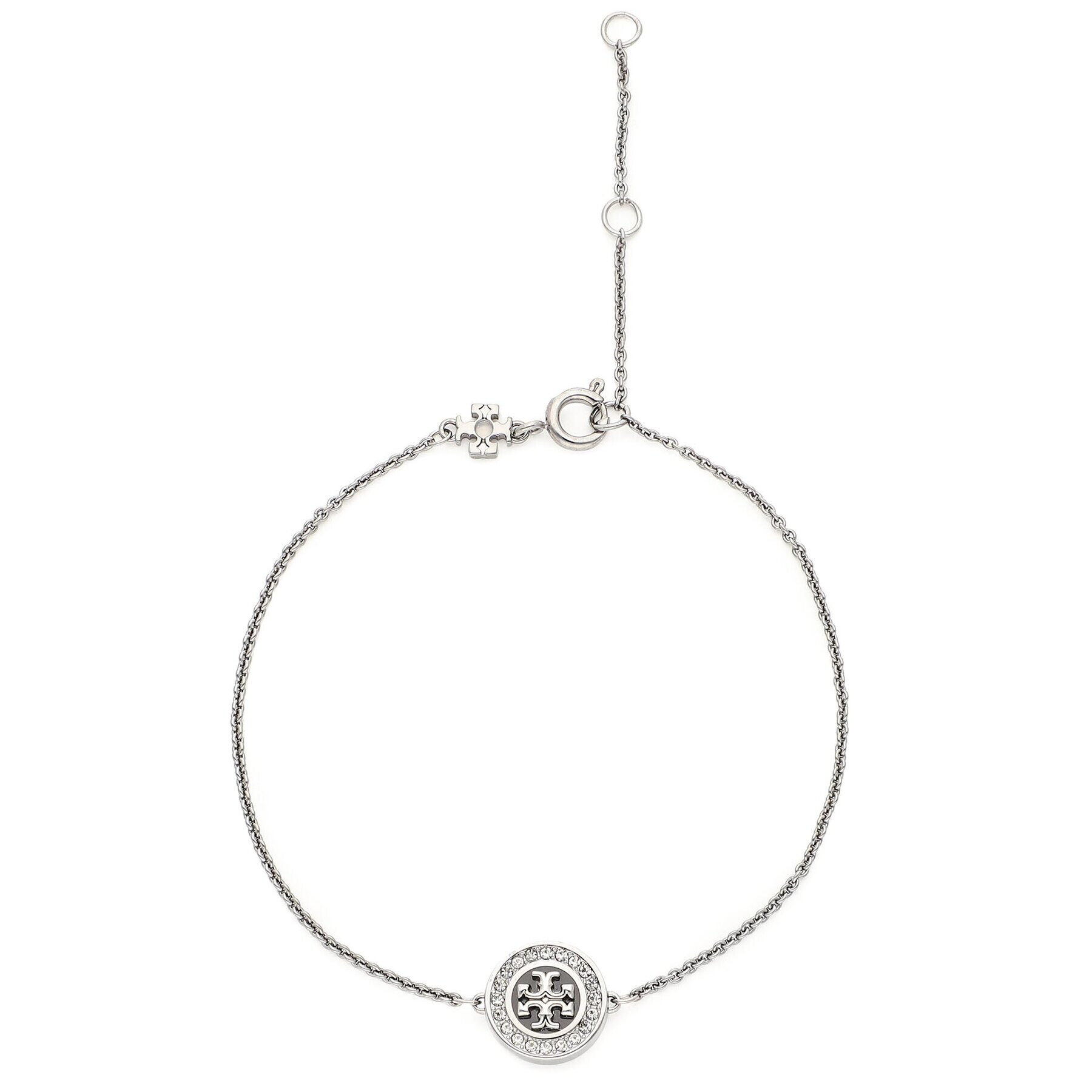 Tory Burch Zapestnica Delicate Kira Enamel Pave Braclet 143757 Črna - Pepit.si